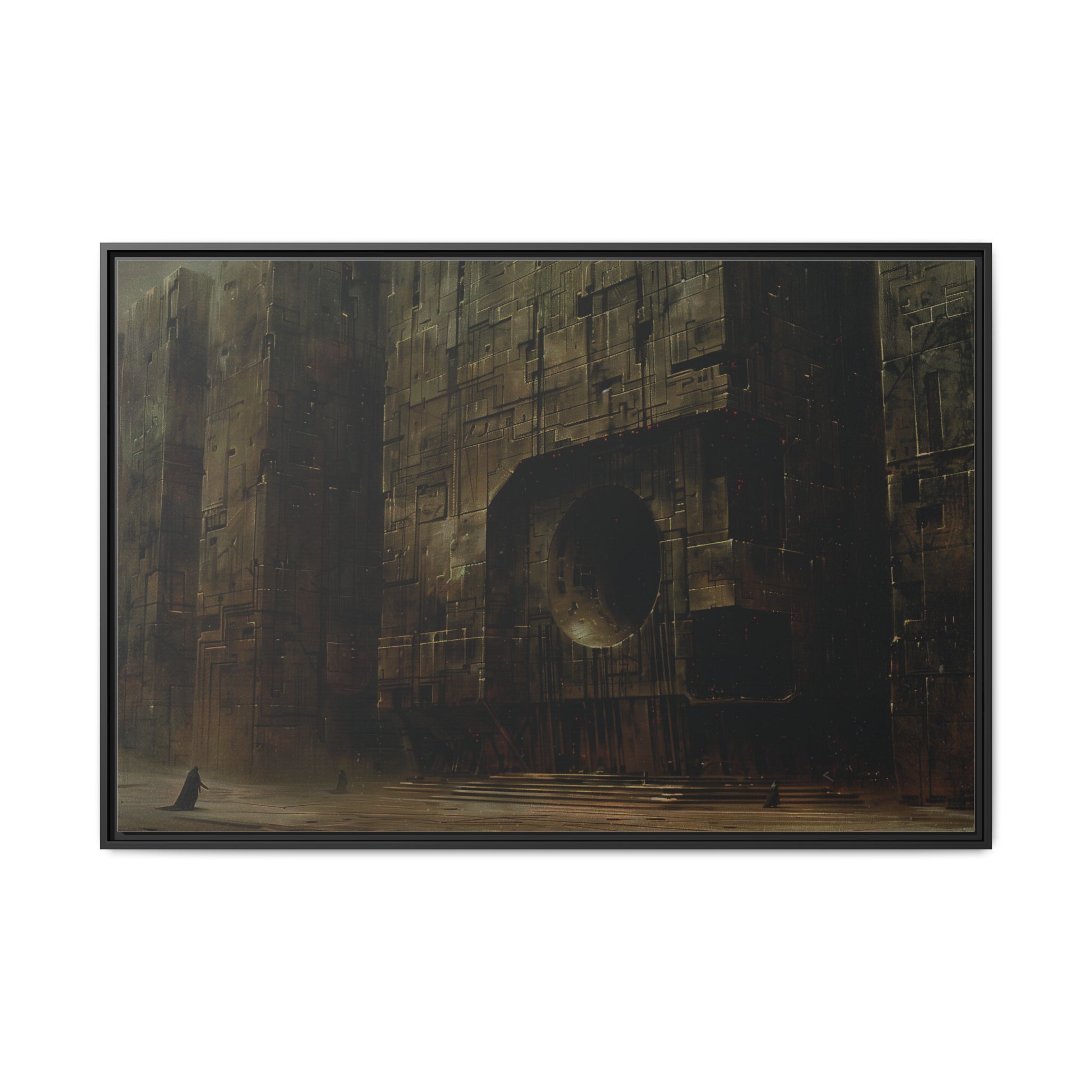 The dark lords return- Framed Matt Canvas (Black, White, Brown,) - Image 5