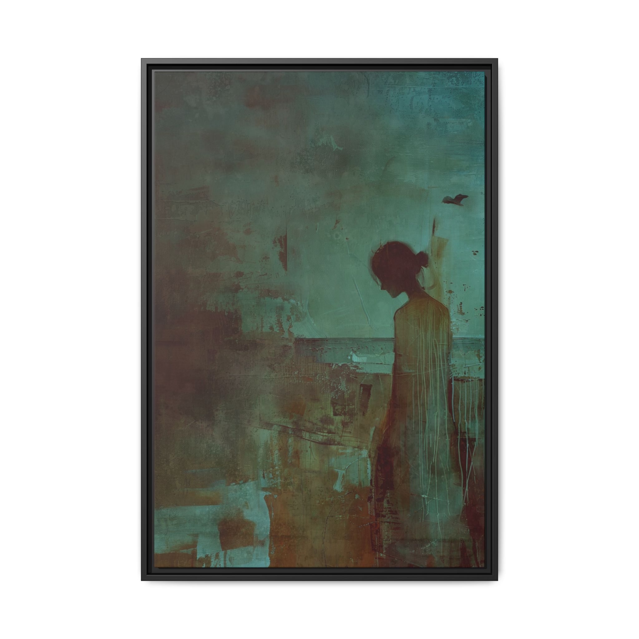 Beachside Walk - blues - Custom Frame