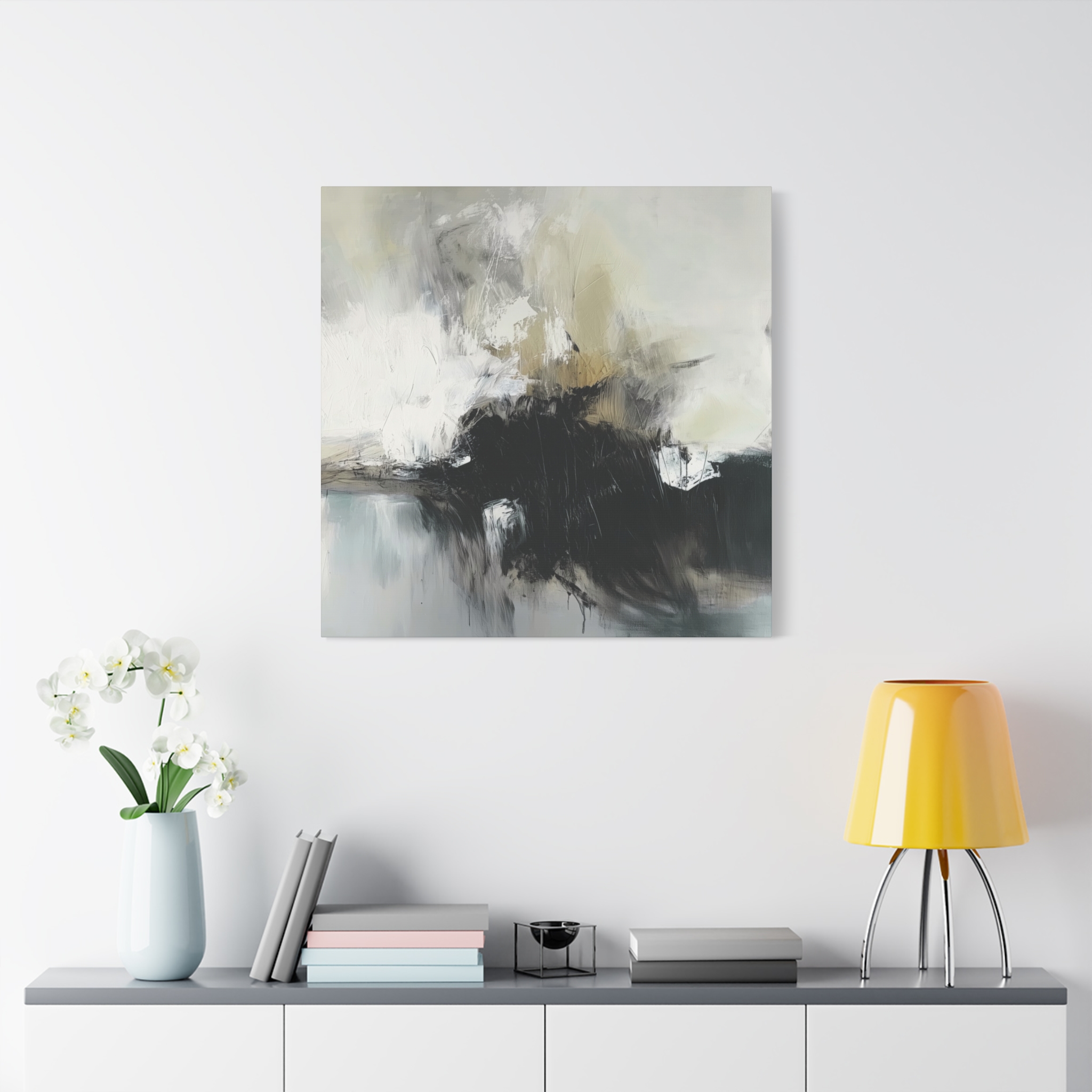 Black Cat White Kitten Four - Stretched Canvas - Image 11