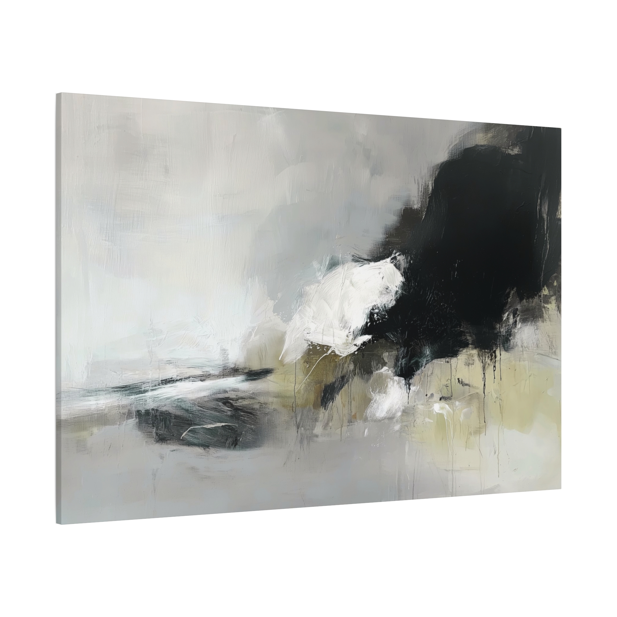 Black Cat White Kitten Two - Stretched Canvas - Image 34