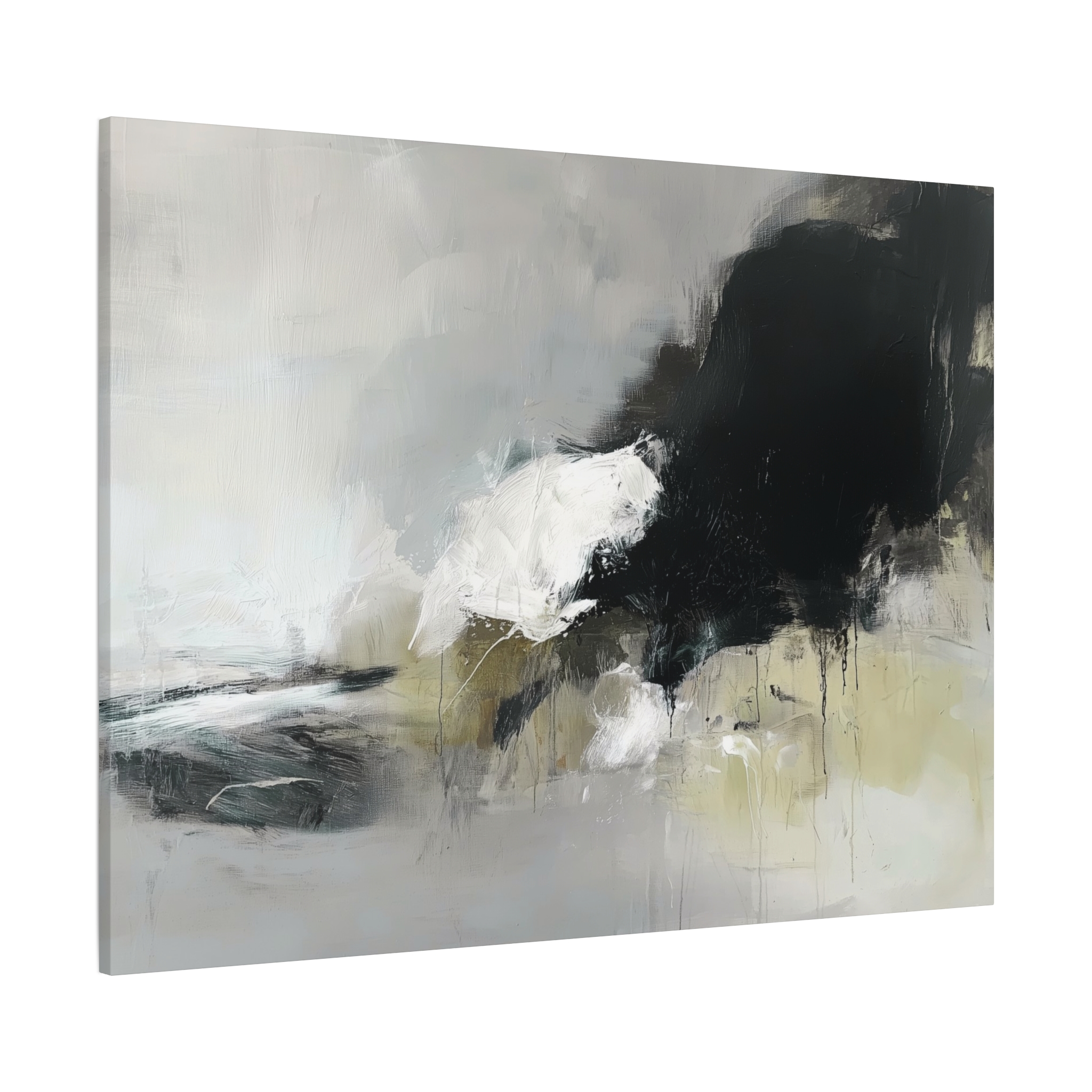 Black Cat White Kitten Two - Stretched Canvas - Image 30