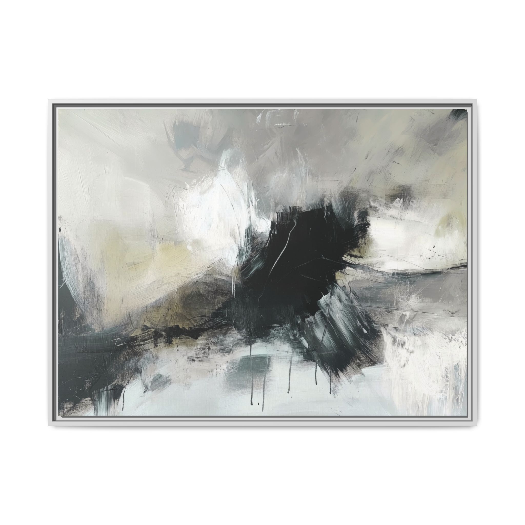 Black Cat White Kitten Three - Custom Frame - Image 37