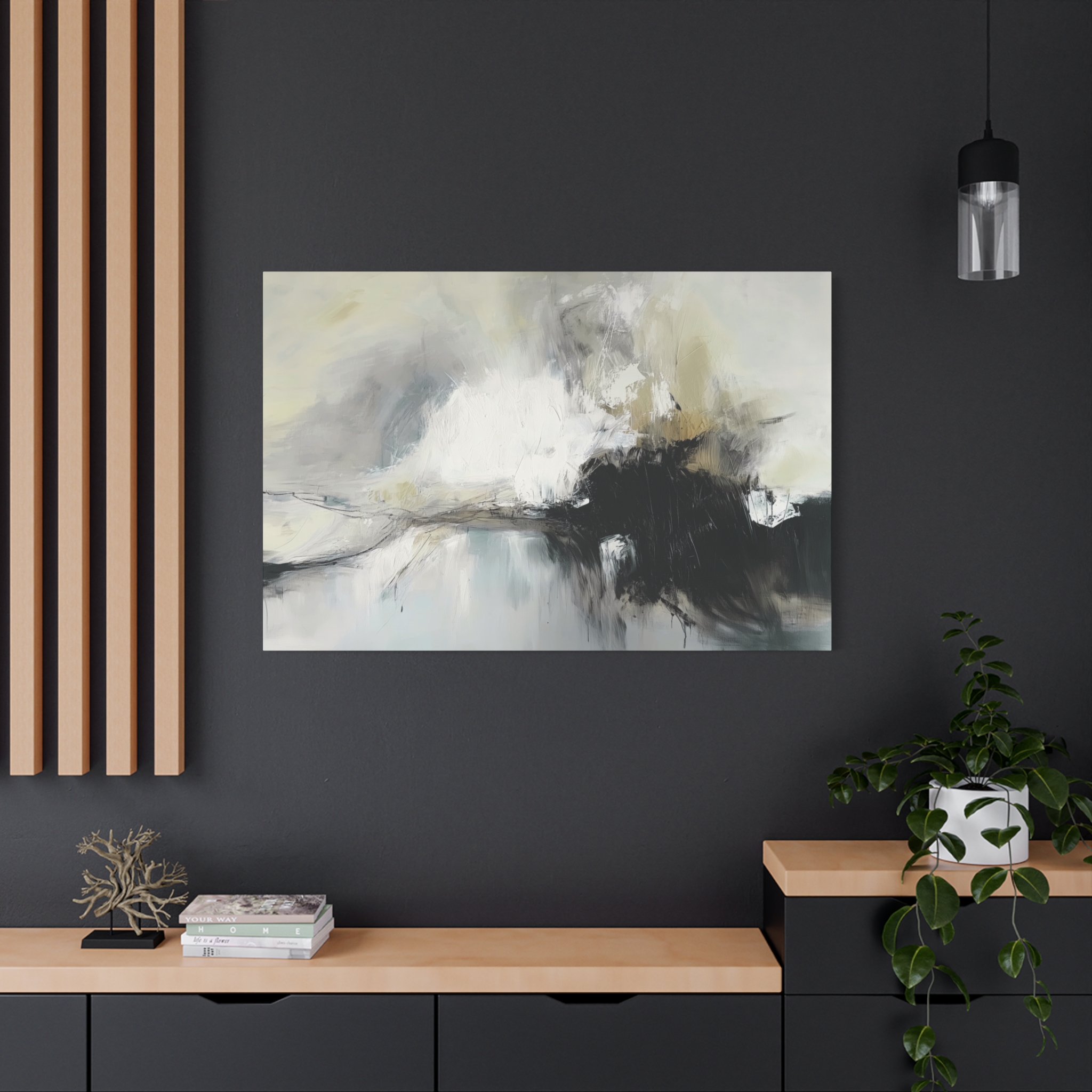 Black Cat White Kitten Four - Stretched Canvas - Image 28