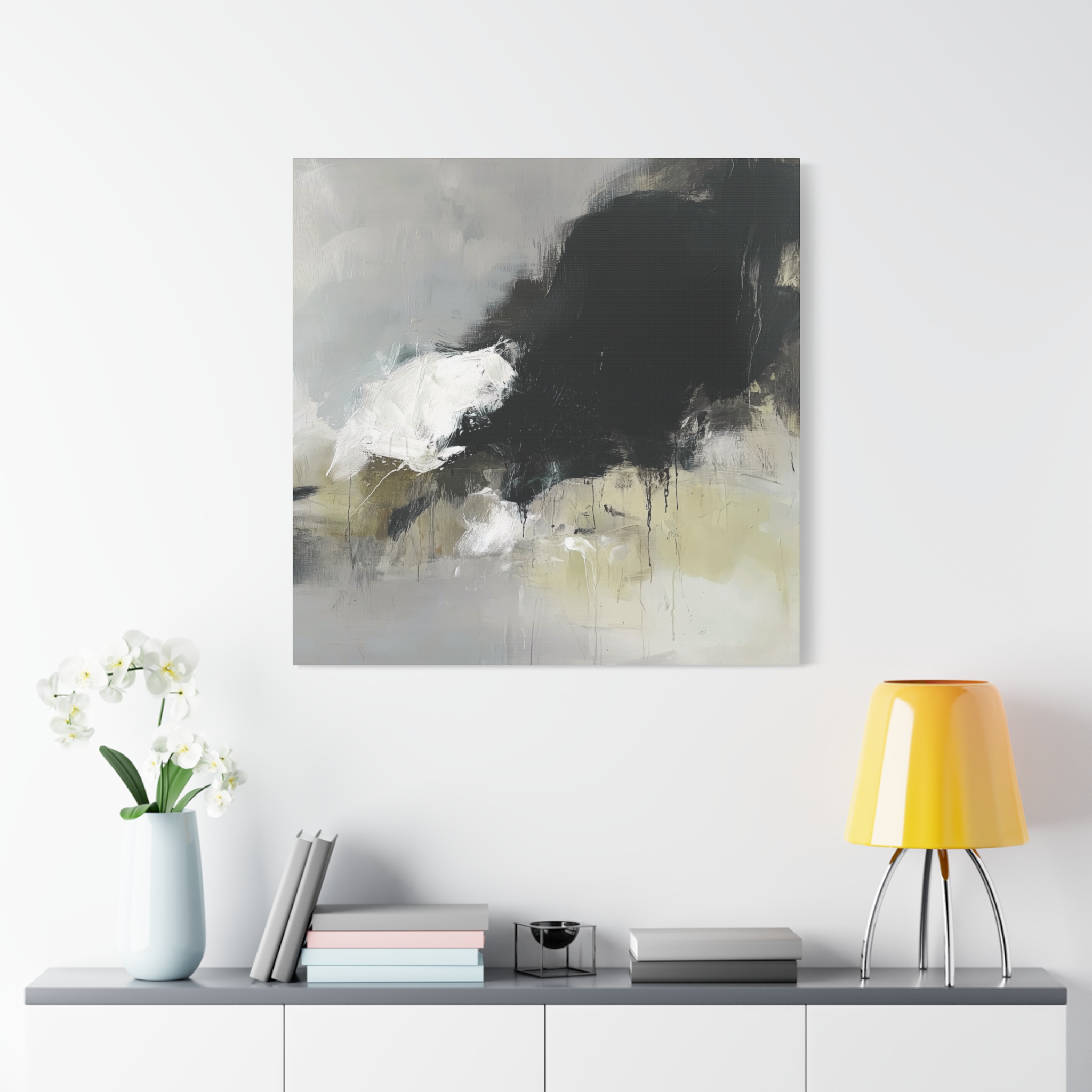 Black Cat White Kitten Two - Stretched Canvas - Image 15