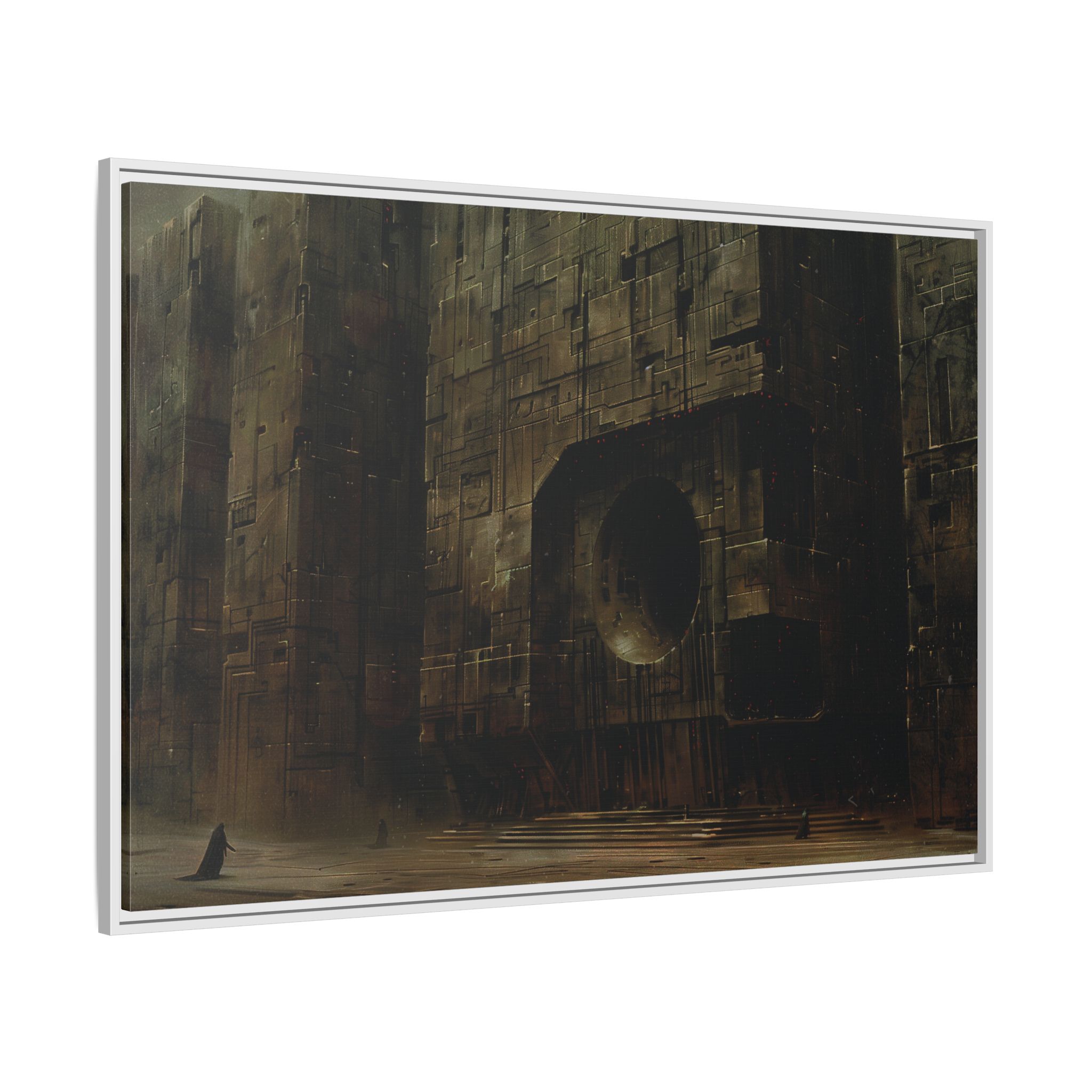 The dark lords return- Framed Matt Canvas (Black, White, Brown,) - Image 22