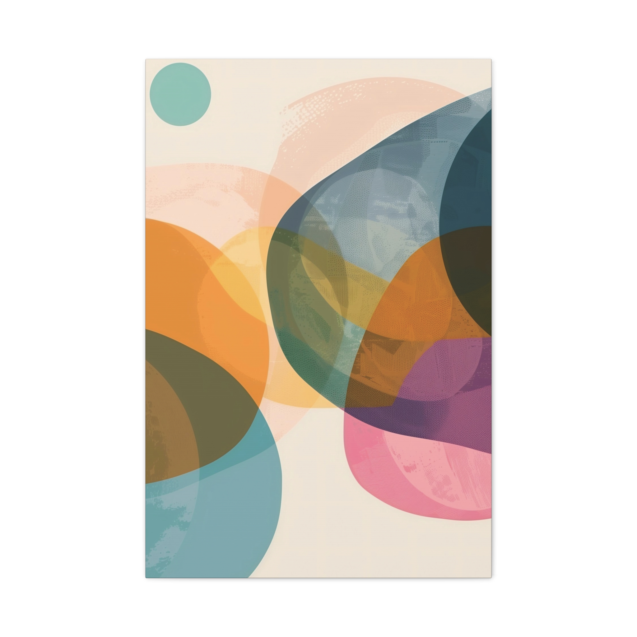 PomPom One , Adventure Palette - Stretched Canvas