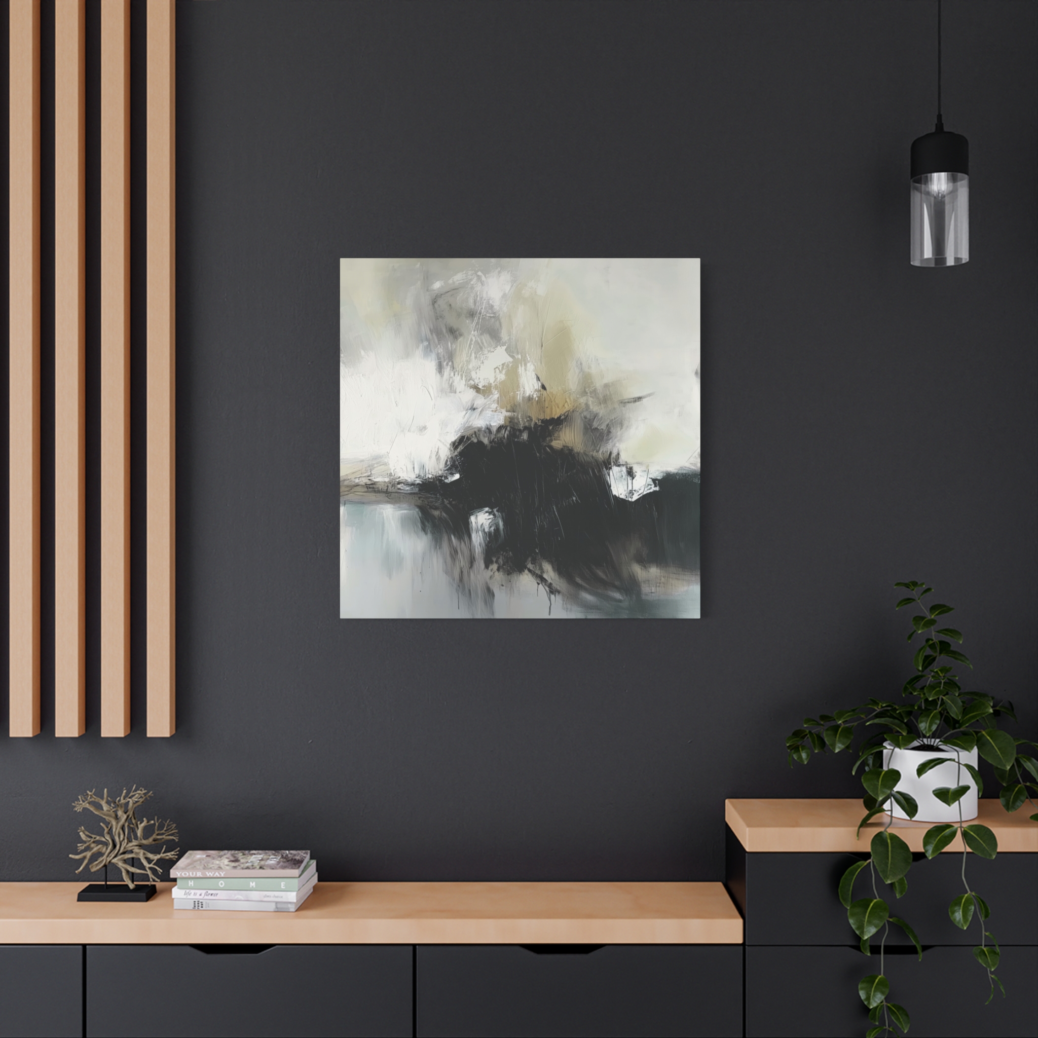 Black Cat White Kitten Four - Stretched Canvas - Image 12