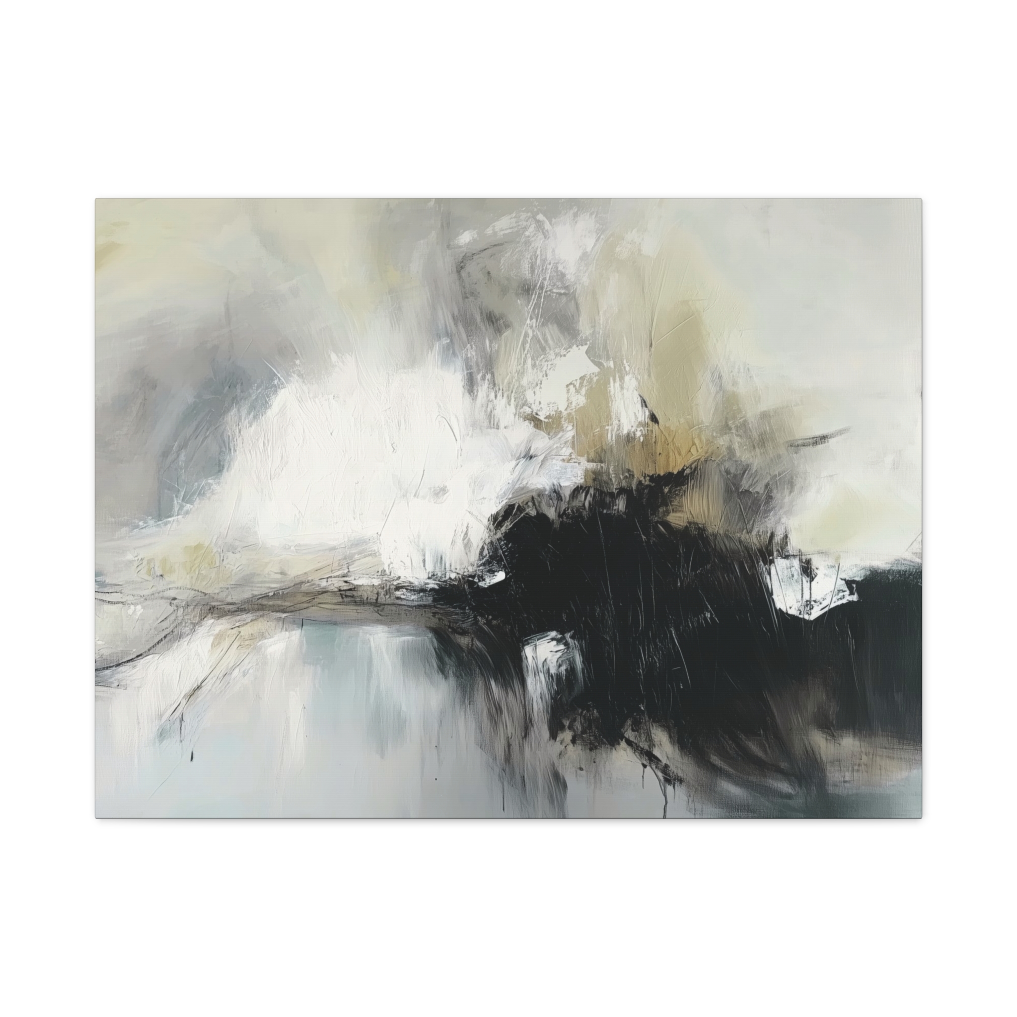 Black Cat White Kitten Four - Stretched Canvas - Image 17