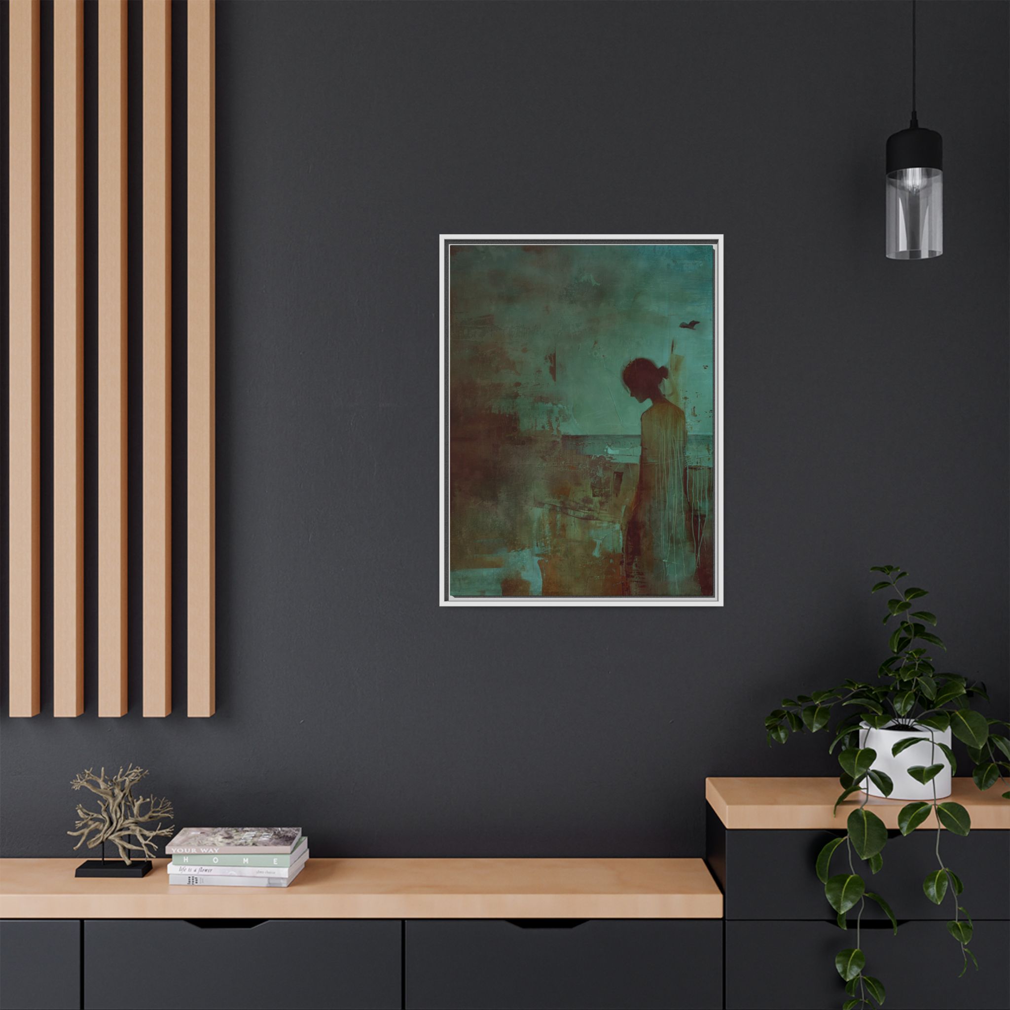 Beachside Walk - blues - Custom Frame - Image 24