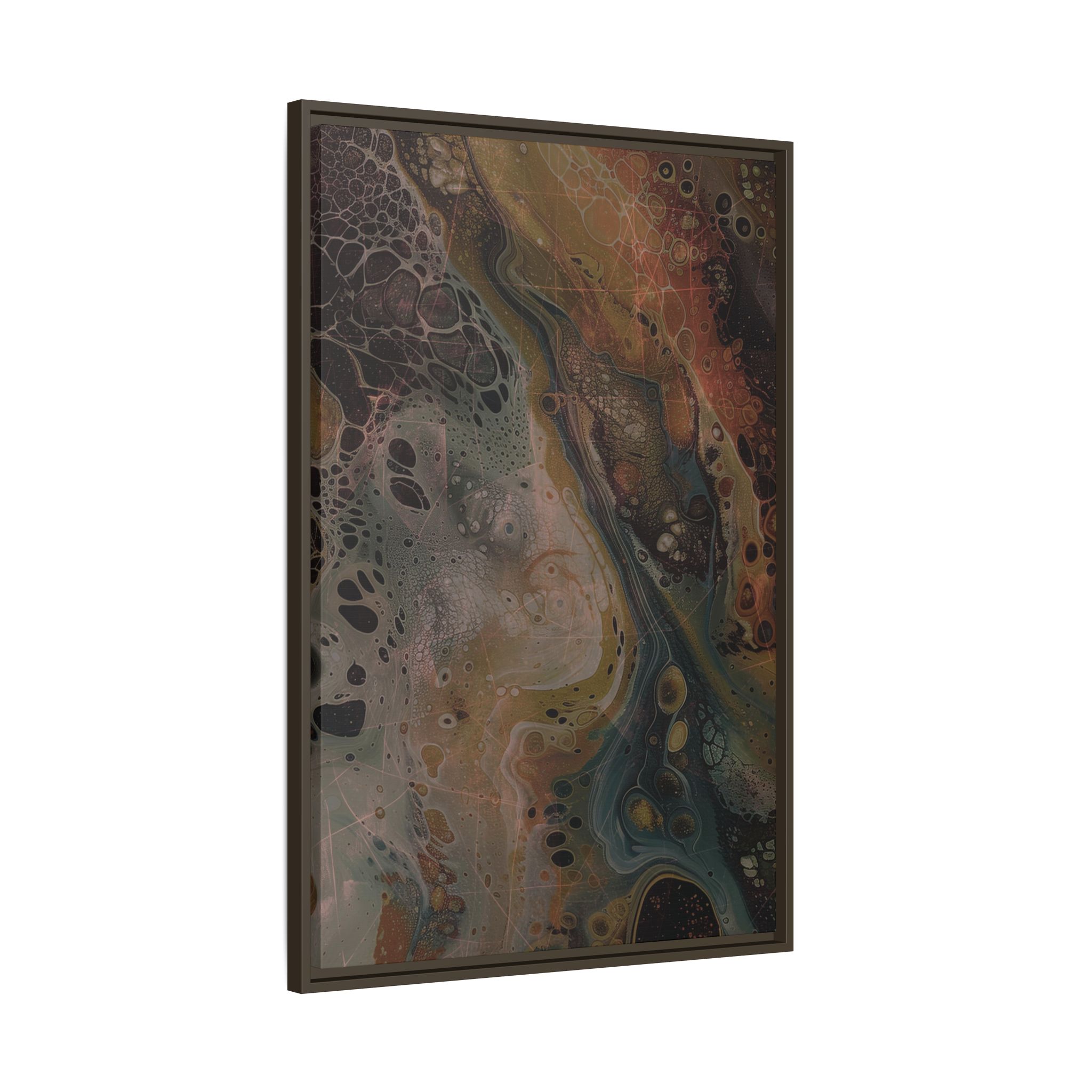 Astrals Cosmic #2 with texture underpainting - Orange - Framed Matt Canvas (Black, White, Brown,) - Image 22