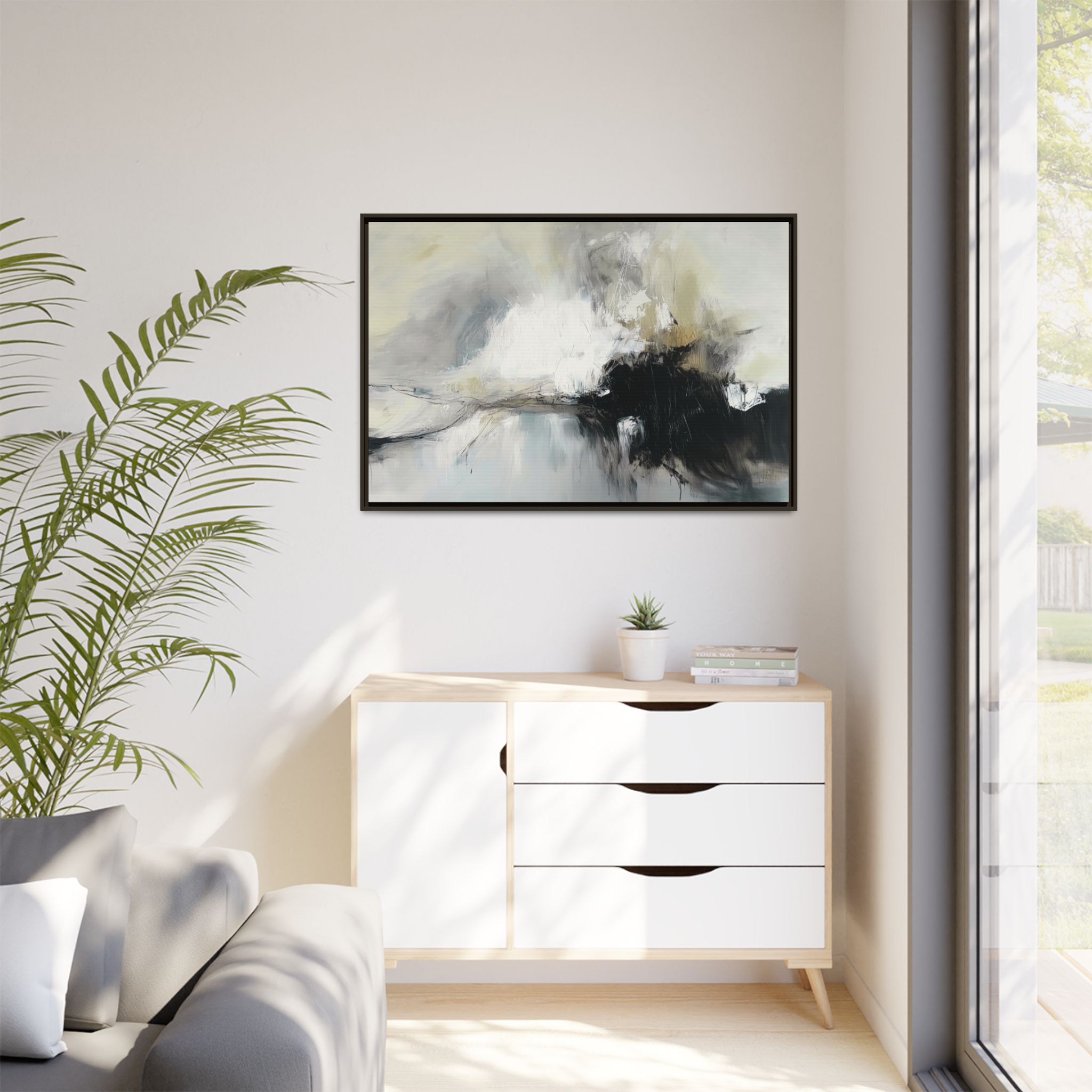 Black Cat White Kitten Four - Custom Frame - Image 43