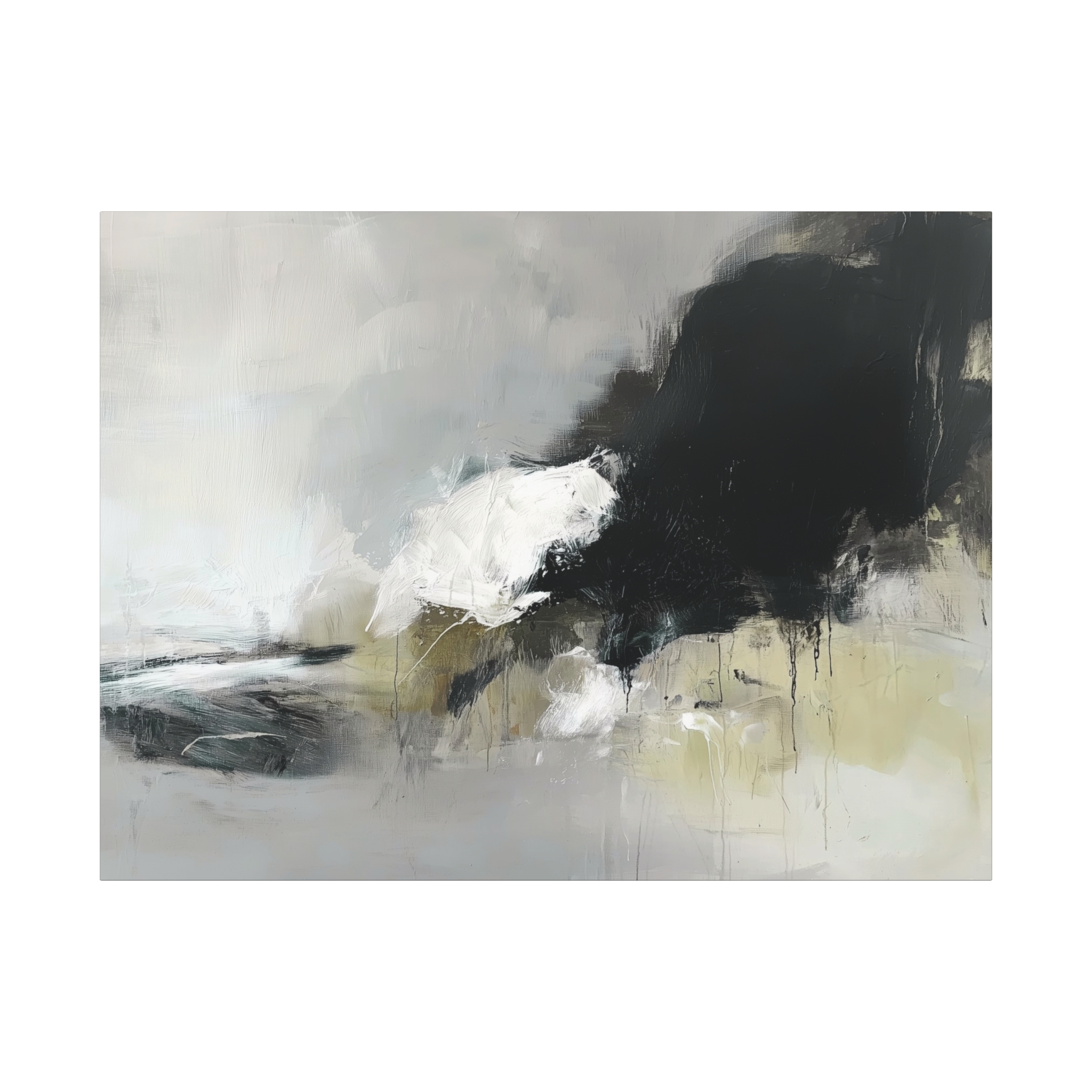 Black Cat White Kitten Two - Stretched Canvas - Image 29