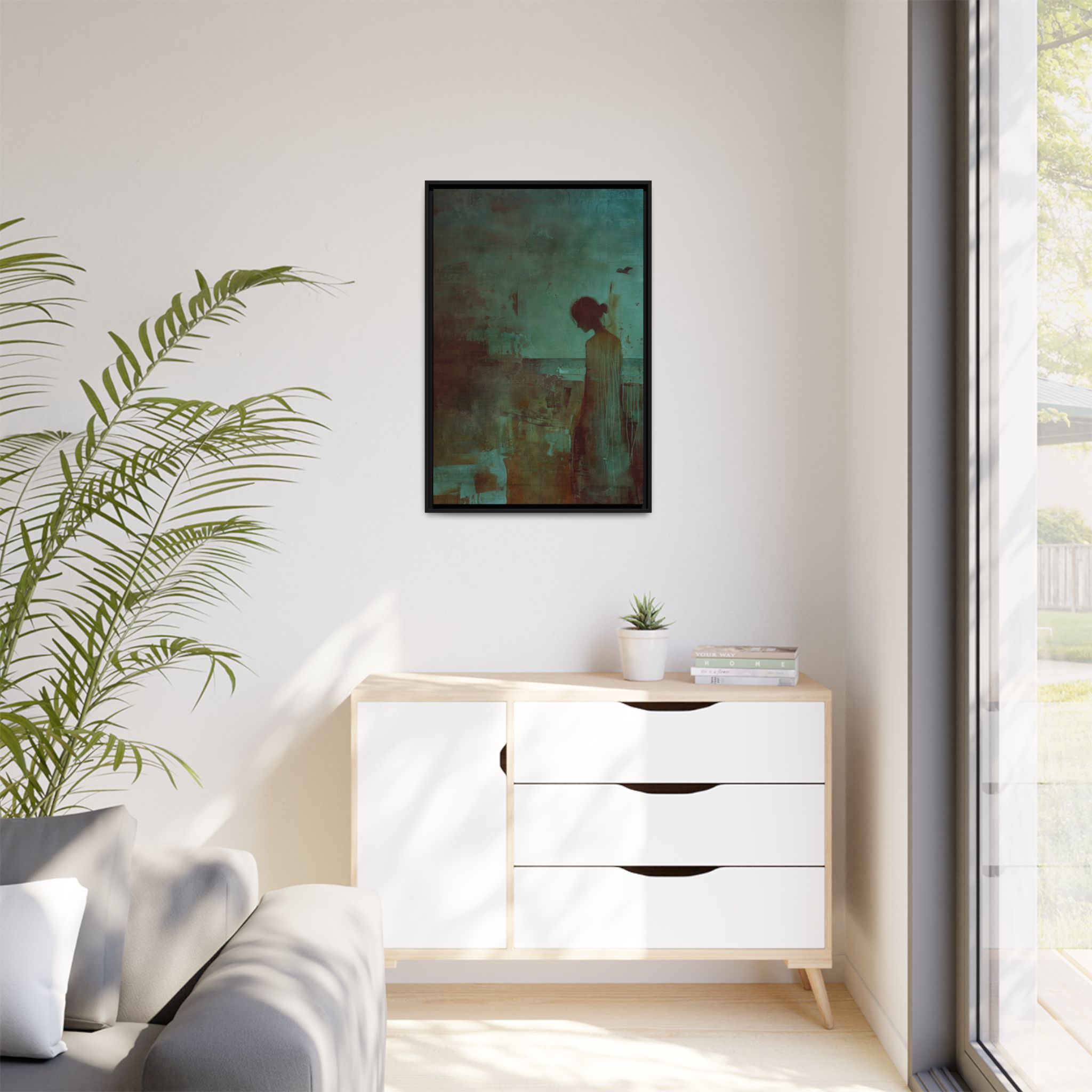 Beachside Walk - blues - Custom Frame - Image 3