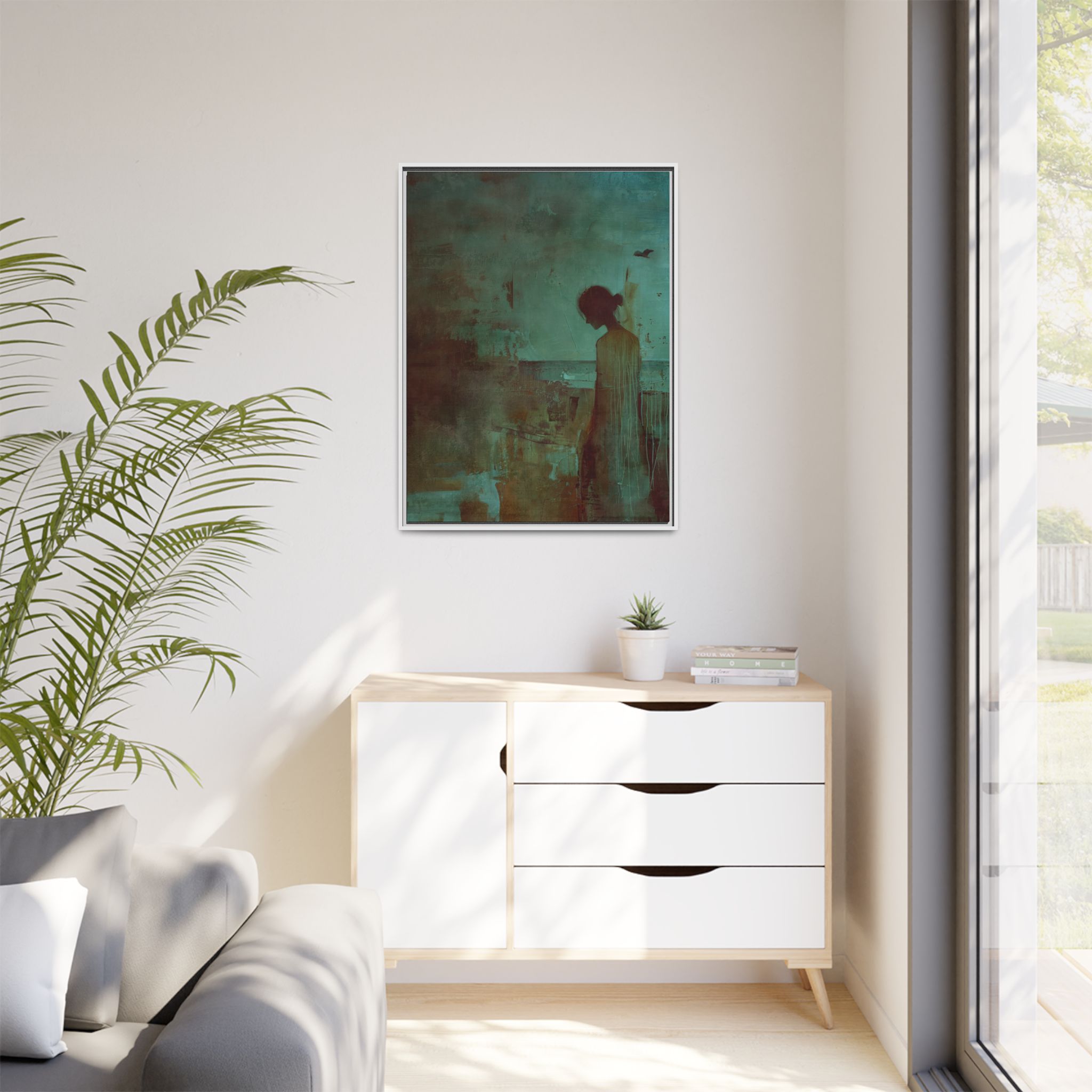 Beachside Walk - blues - Custom Frame - Image 39