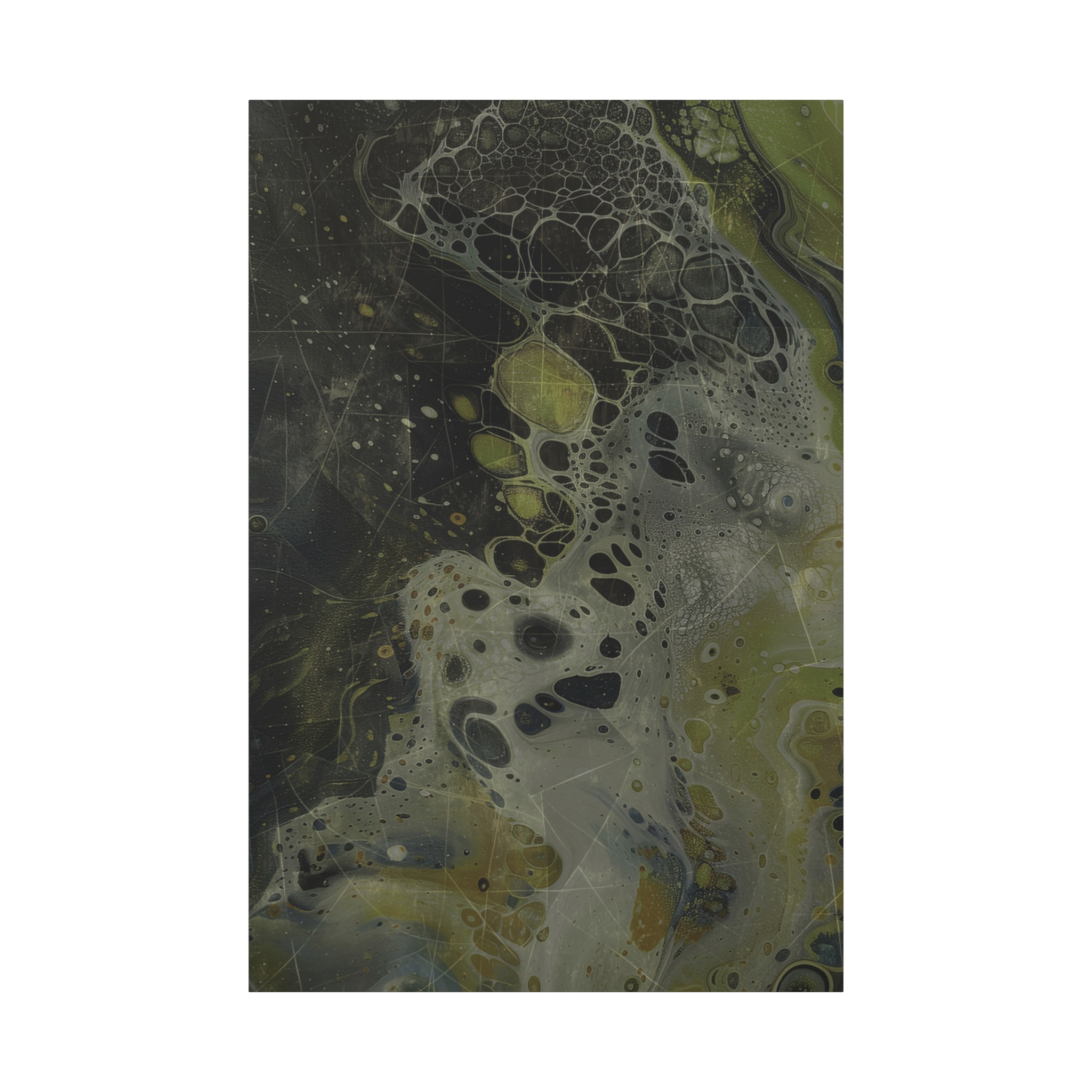 Astrals Cosmic #1 with texture underpainting - Green - Stretched Canvas - Image 17