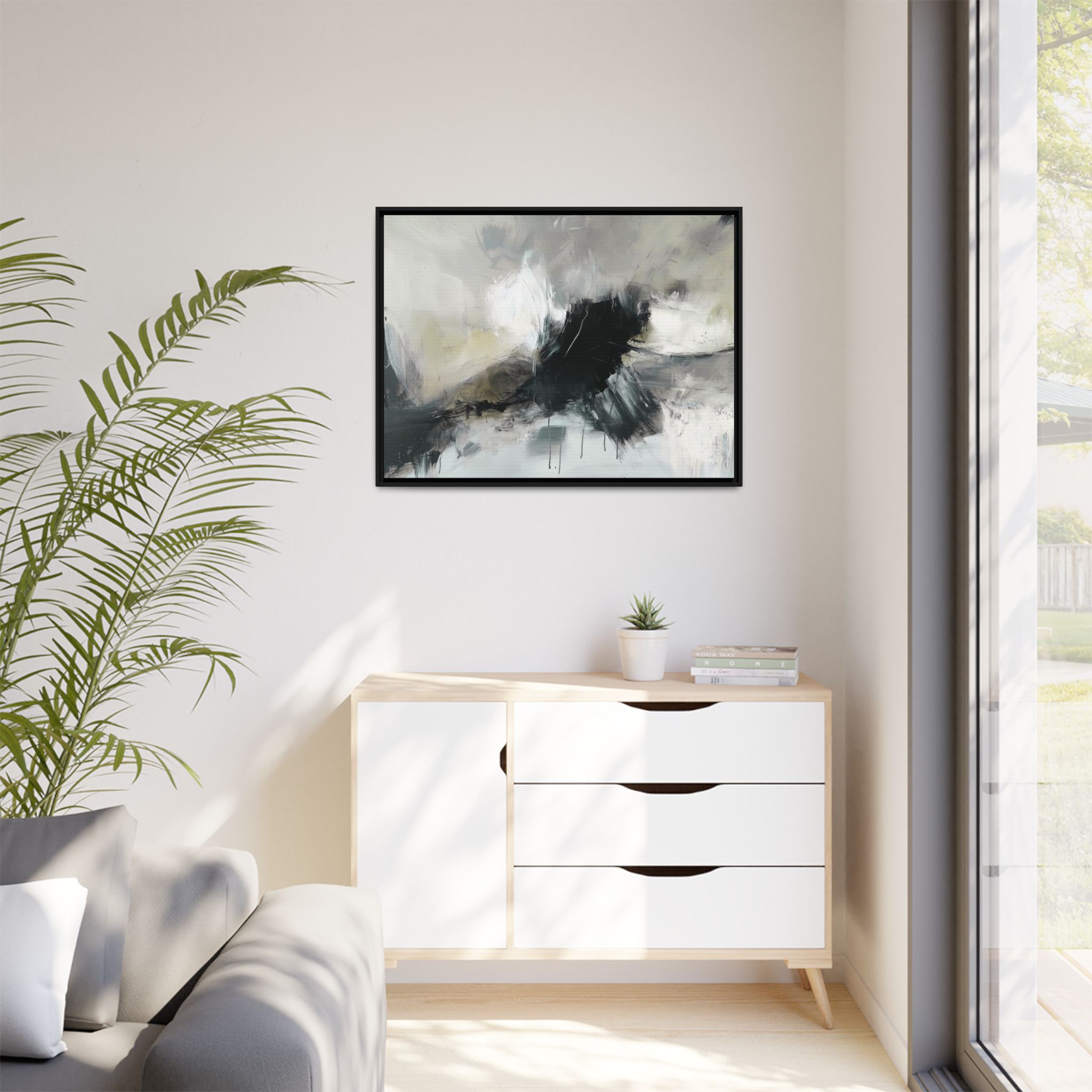 Black Cat White Kitten Three - Custom Frame - Image 15