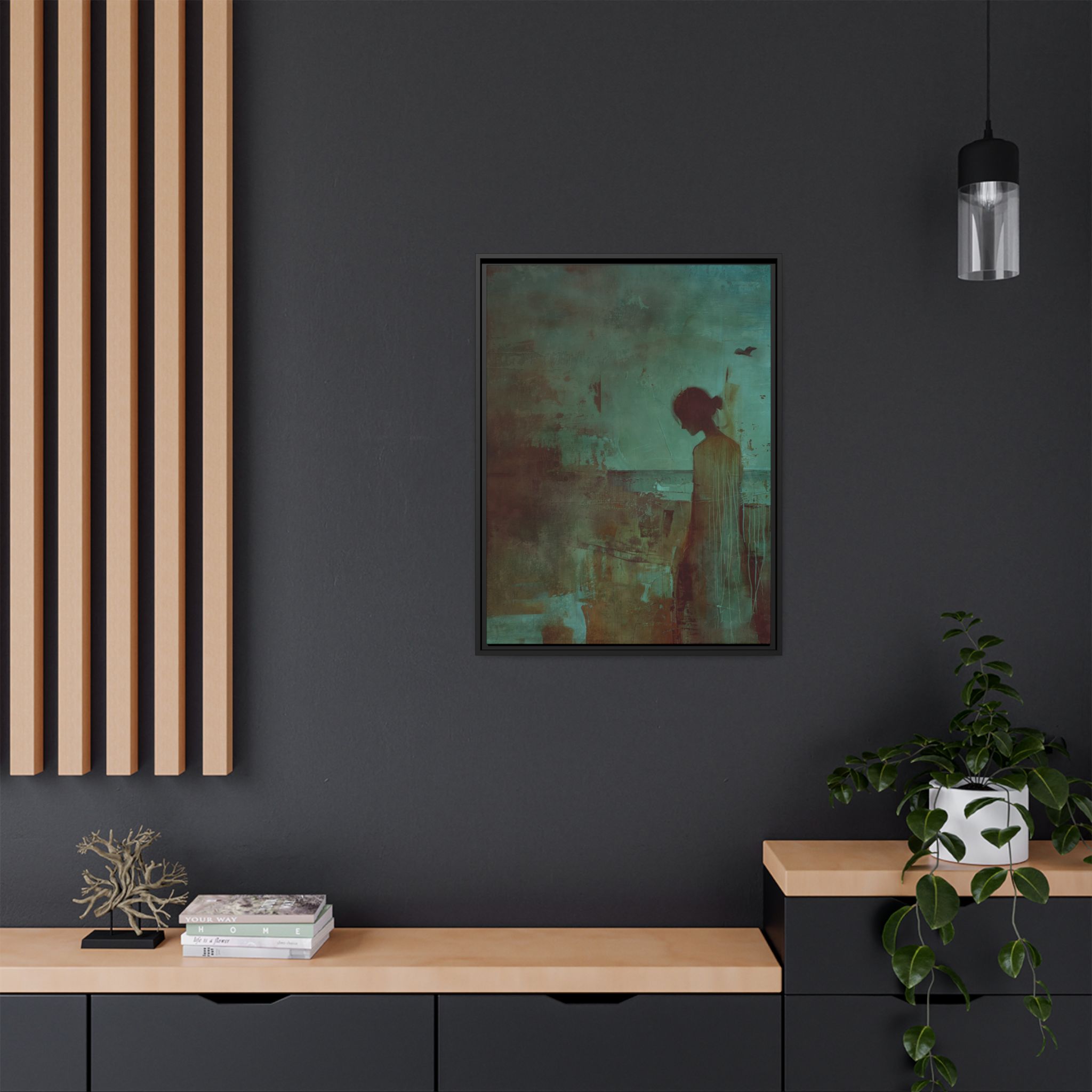 Beachside Walk - blues - Custom Frame - Image 8