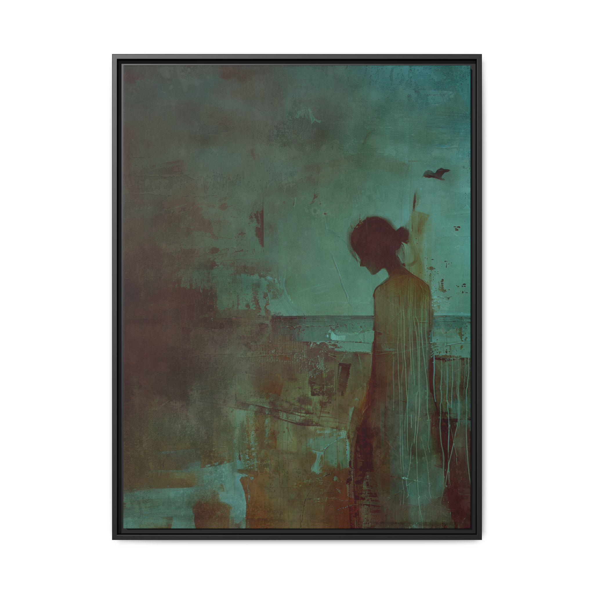 Beachside Walk - blues - Custom Frame - Image 13