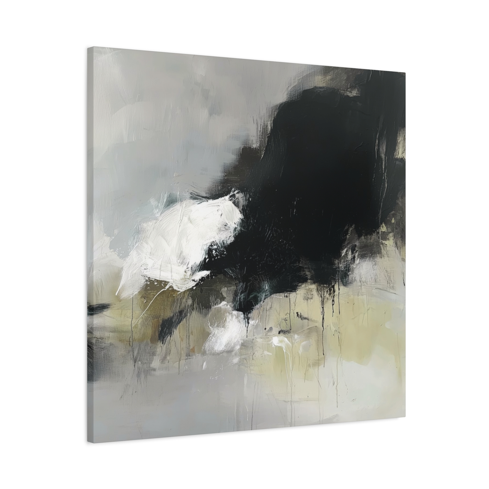 Black Cat White Kitten Two - Stretched Canvas - Image 10