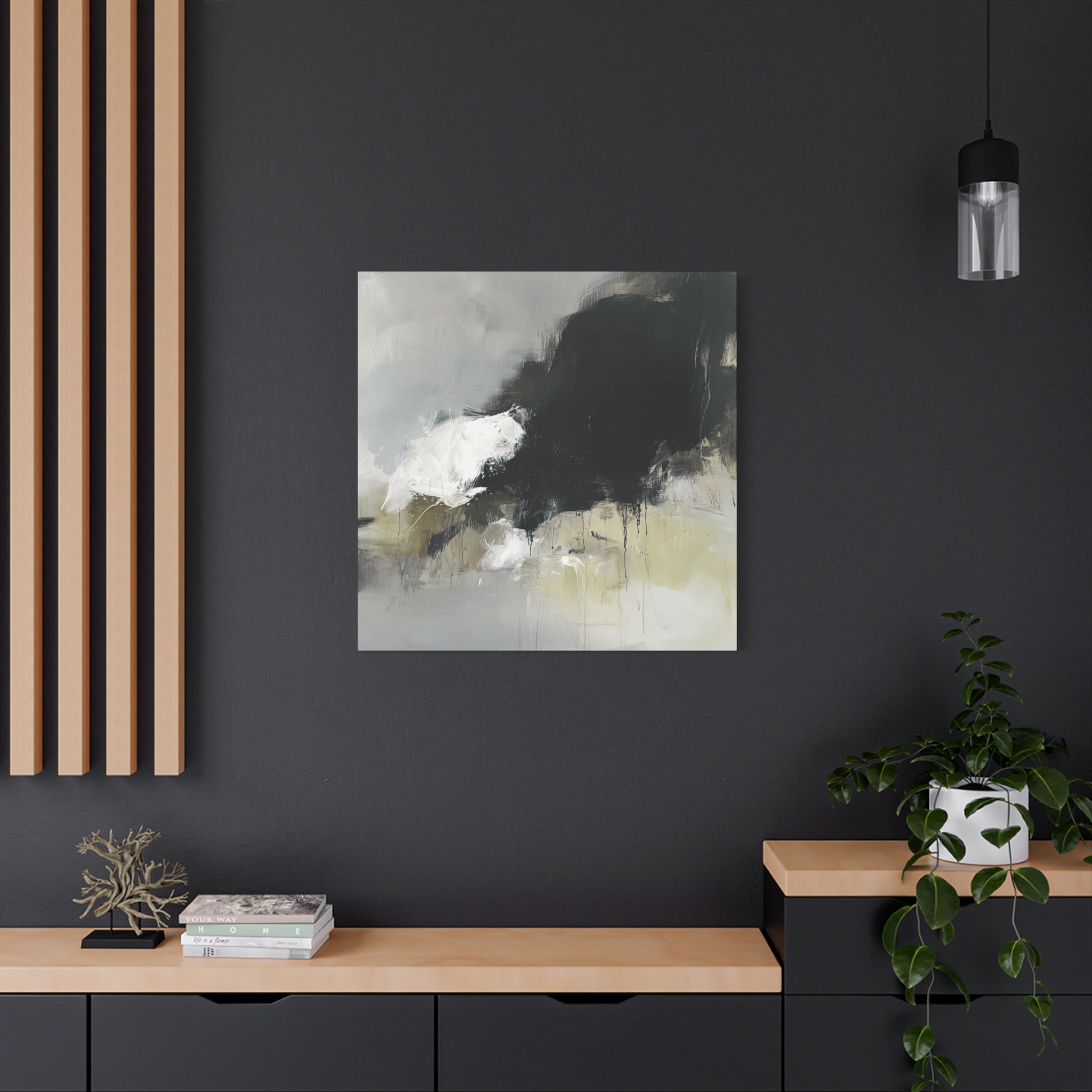 Black Cat White Kitten Two - Stretched Canvas - Image 12