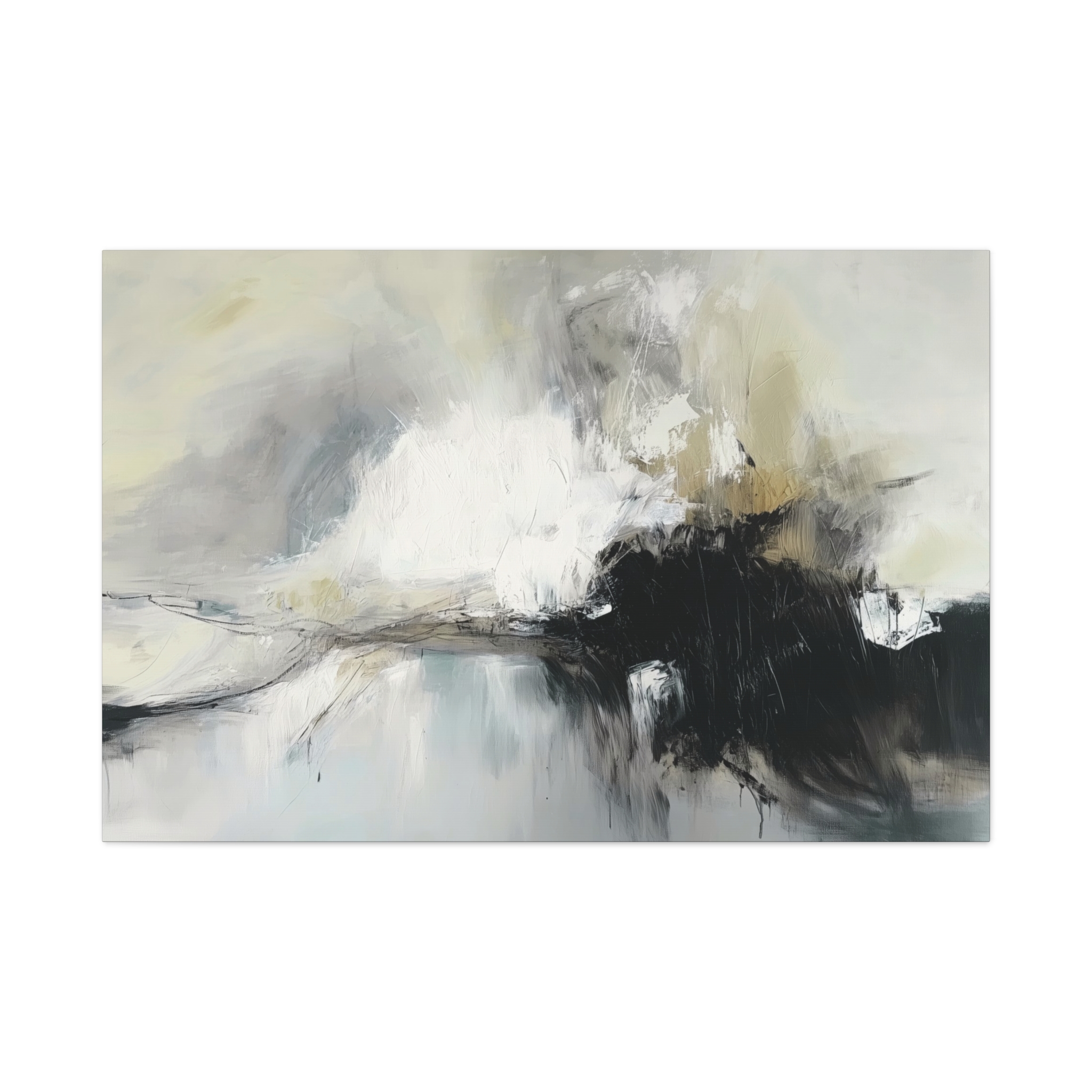 Black Cat White Kitten Four - Stretched Canvas - Image 25