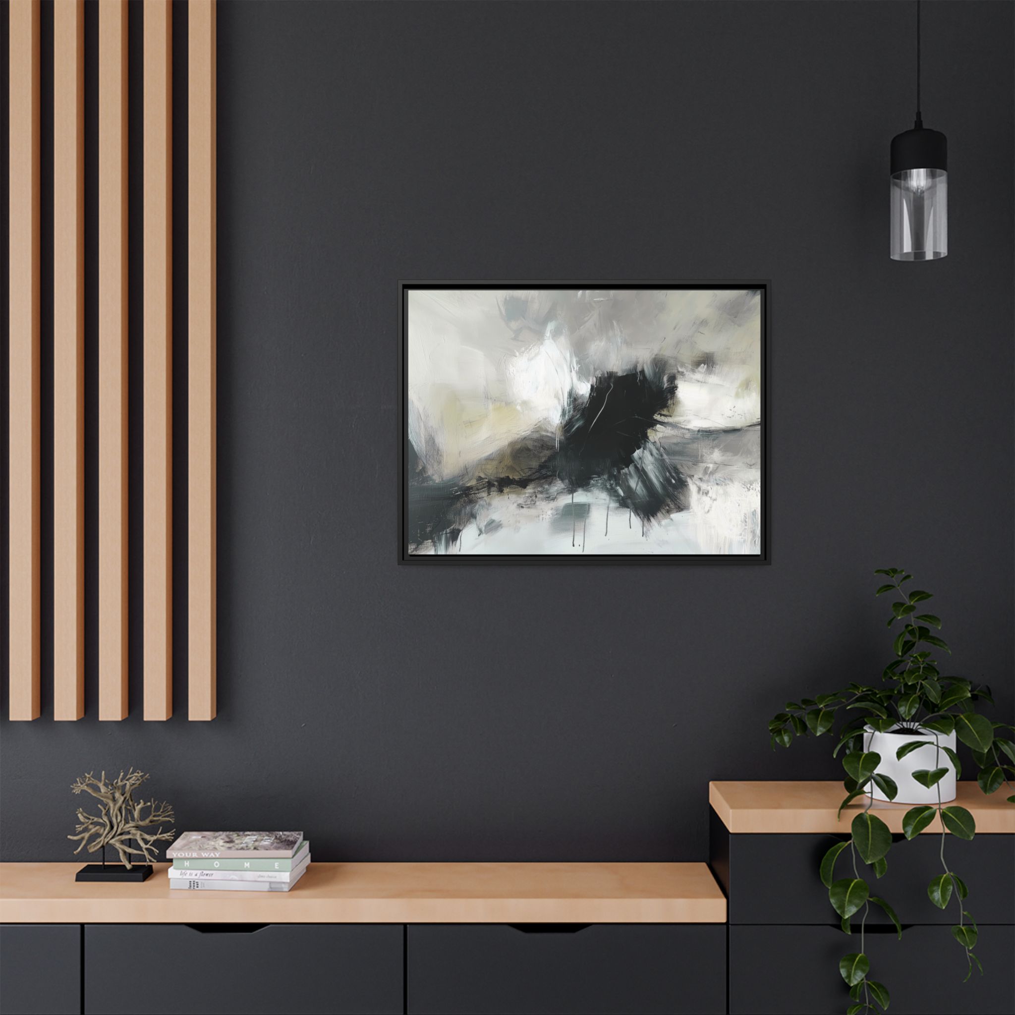 Black Cat White Kitten Three - Custom Frame - Image 12