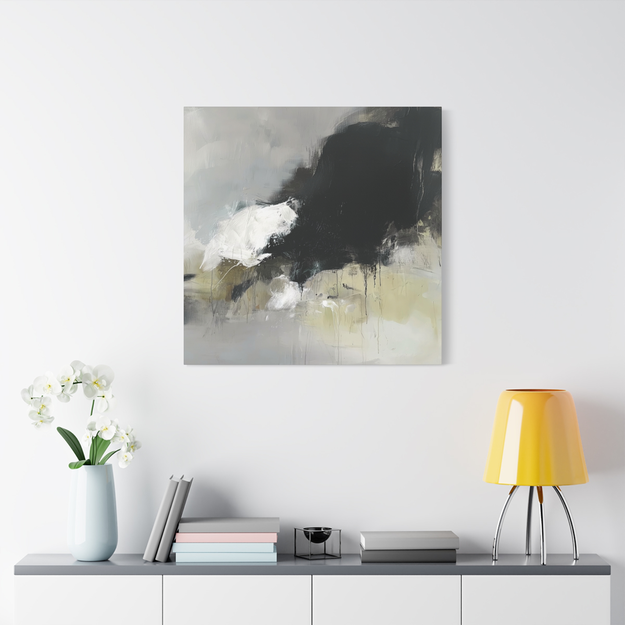 Black Cat White Kitten Two - Stretched Canvas - Image 11