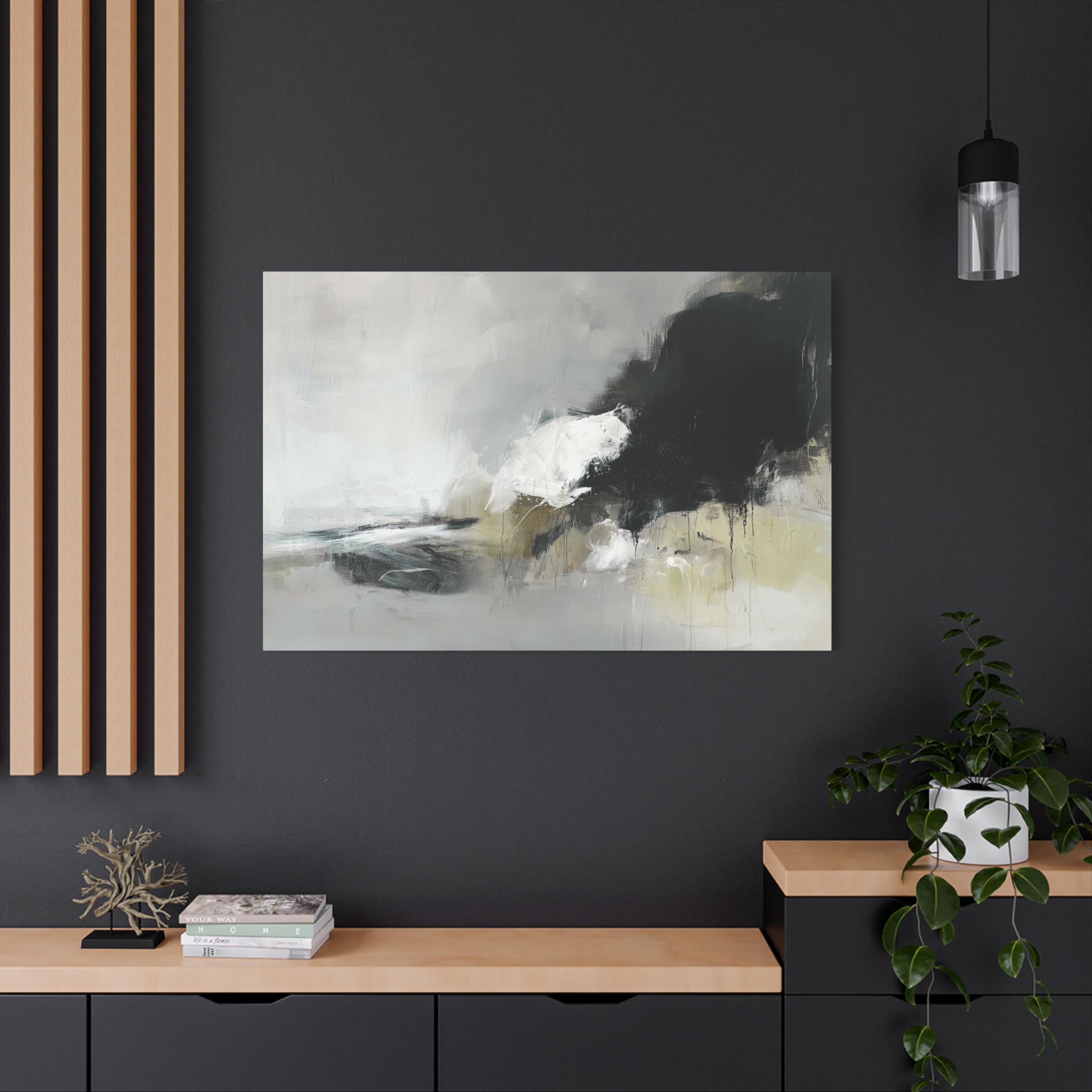 Black Cat White Kitten Two - Stretched Canvas - Image 28