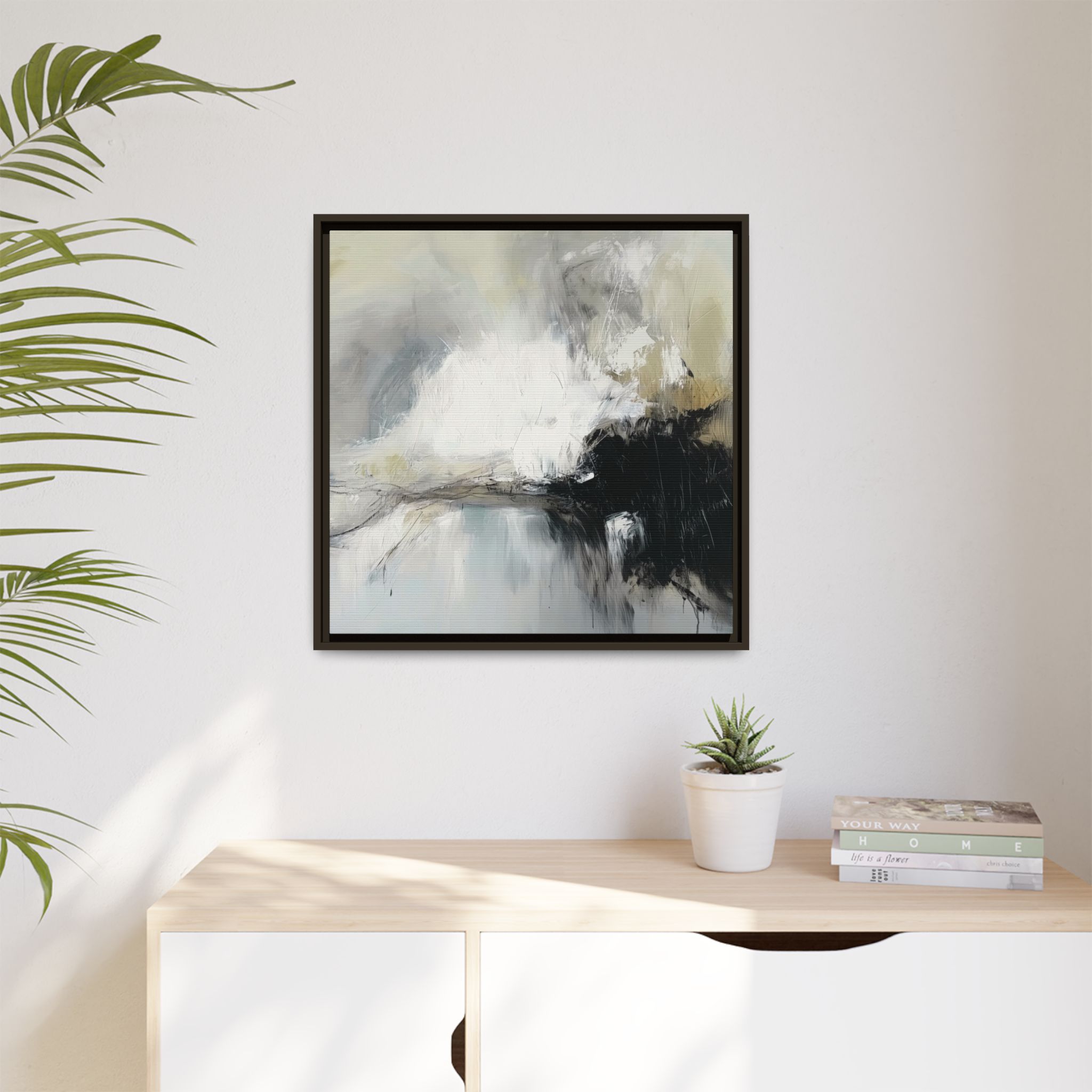 Black Cat White Kitten Four - Custom Frame - Image 59