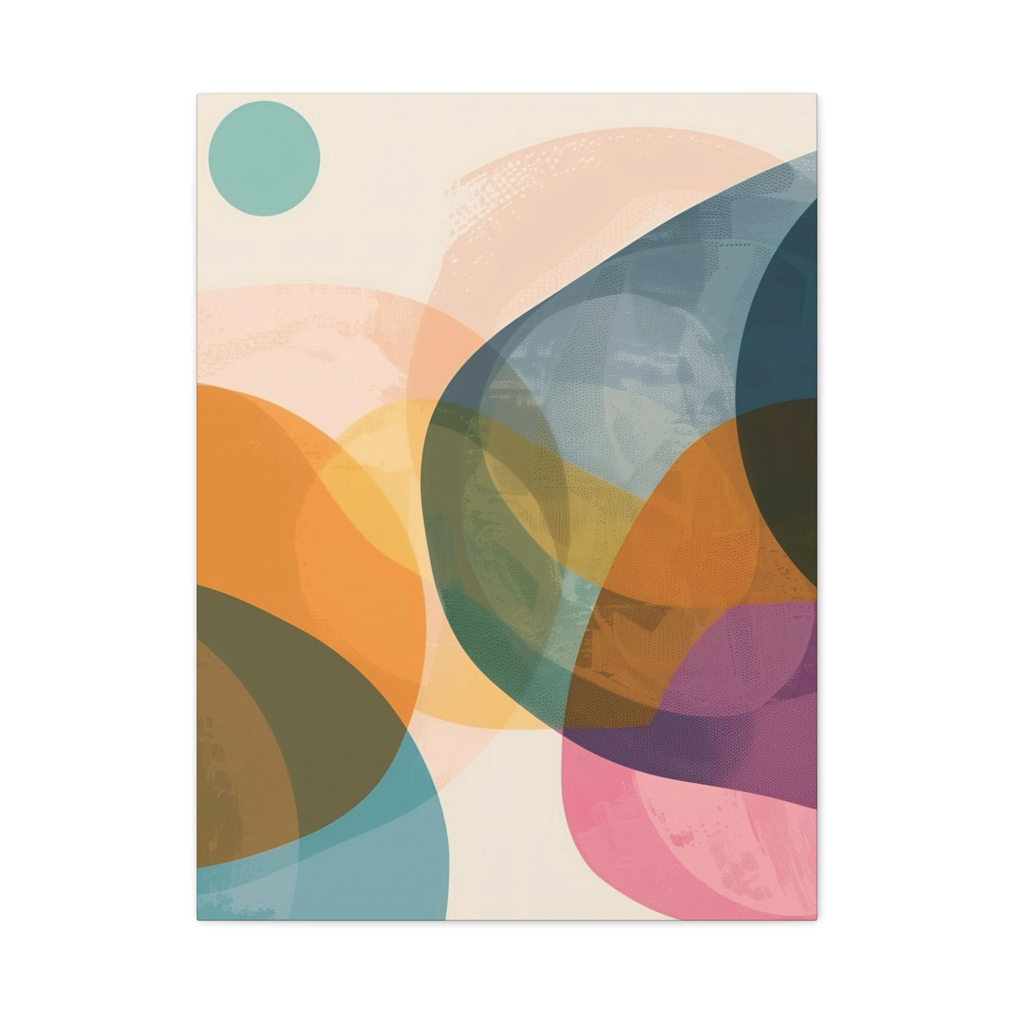 PomPom One , Adventure Palette - Stretched Canvas - Image 5