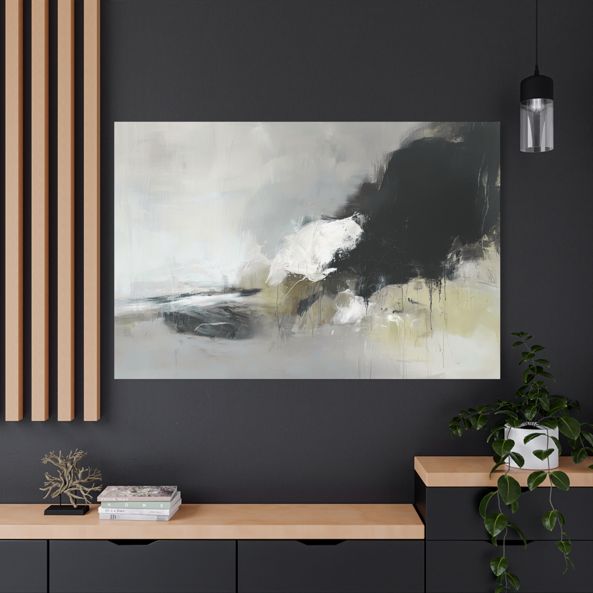 Black Cat White Kitten Two - Stretched Canvas - Image 36