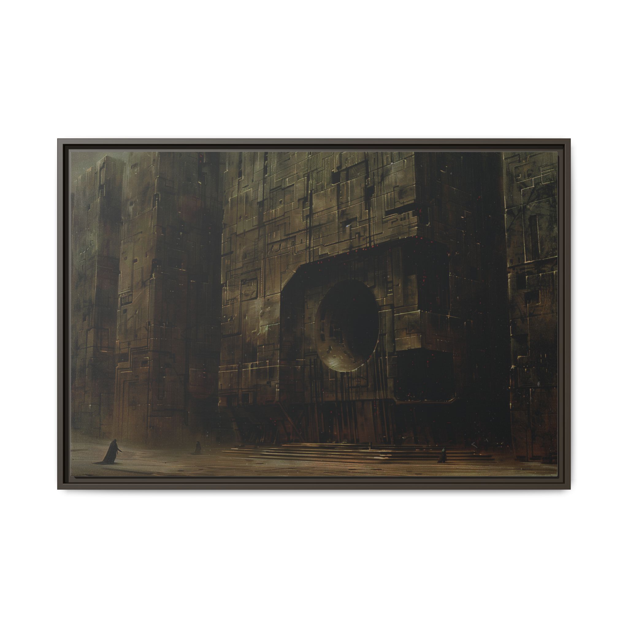 The dark lords return- Framed Matt Canvas (Black, White, Brown,) - Image 9