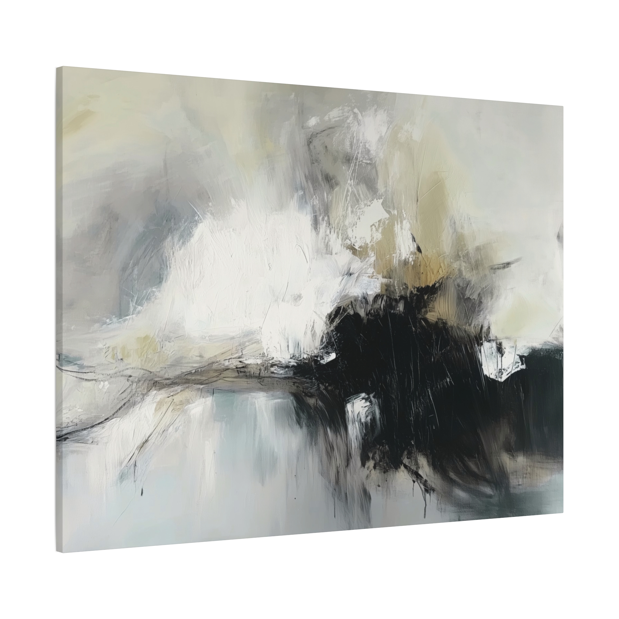 Black Cat White Kitten Four - Stretched Canvas - Image 30