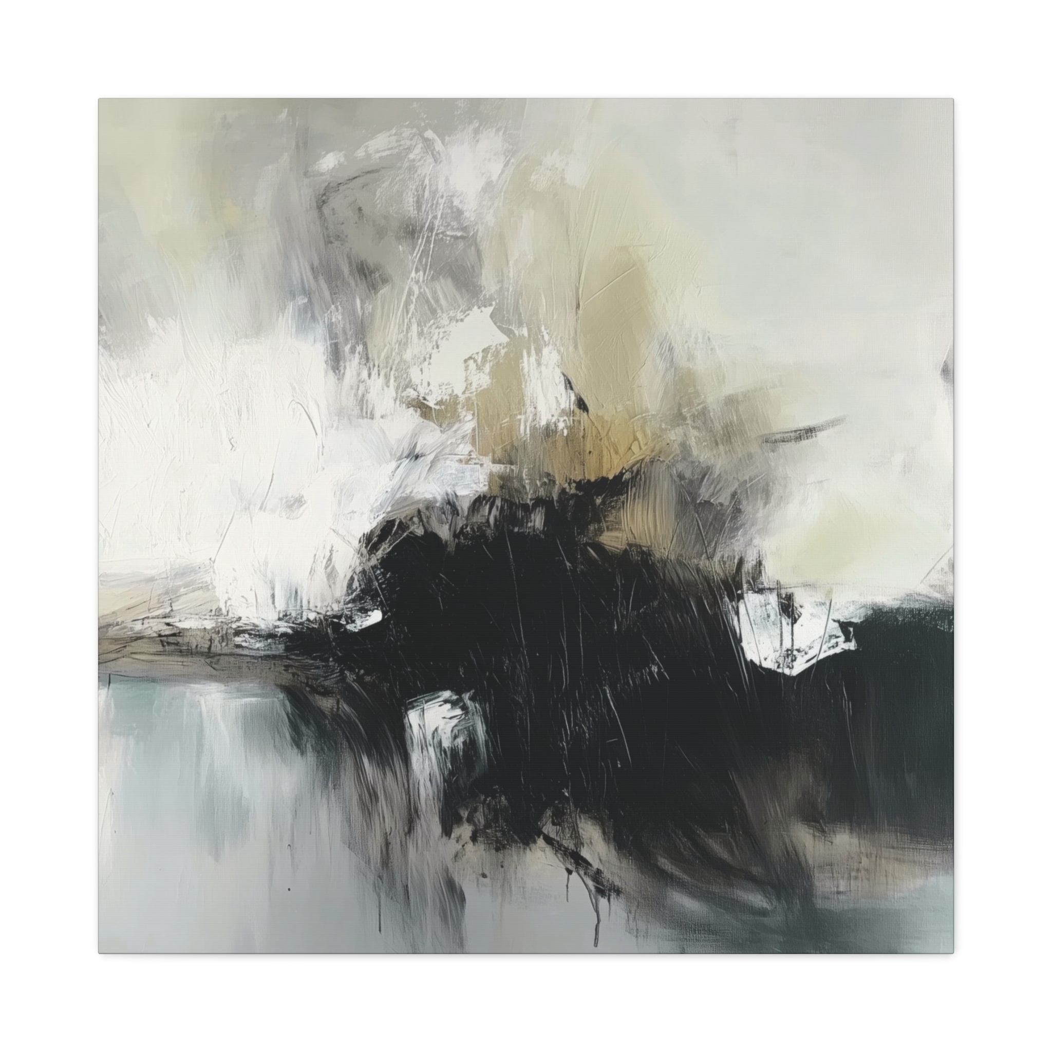 Black Cat White Kitten Four - Stretched Canvas - Image 9