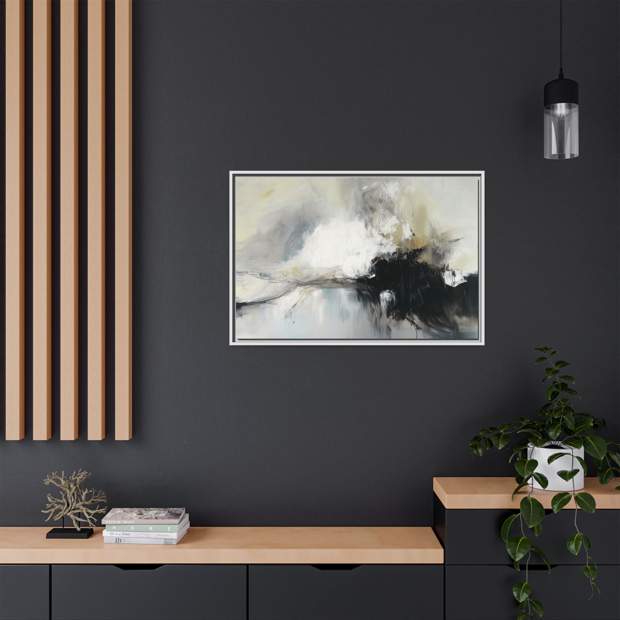 Black Cat White Kitten Four - Custom Frame - Image 8