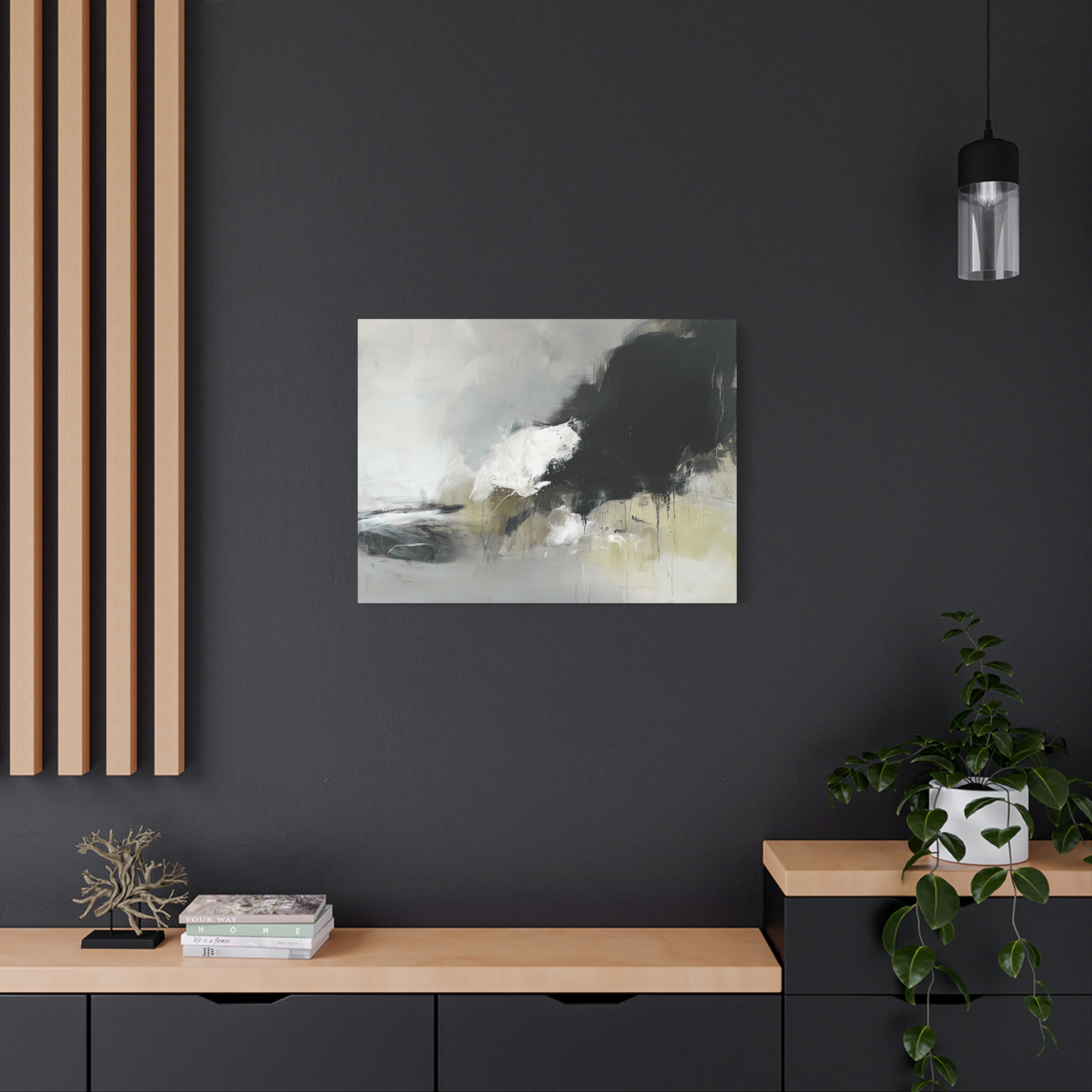 Black Cat White Kitten Two - Stretched Canvas - Image 20