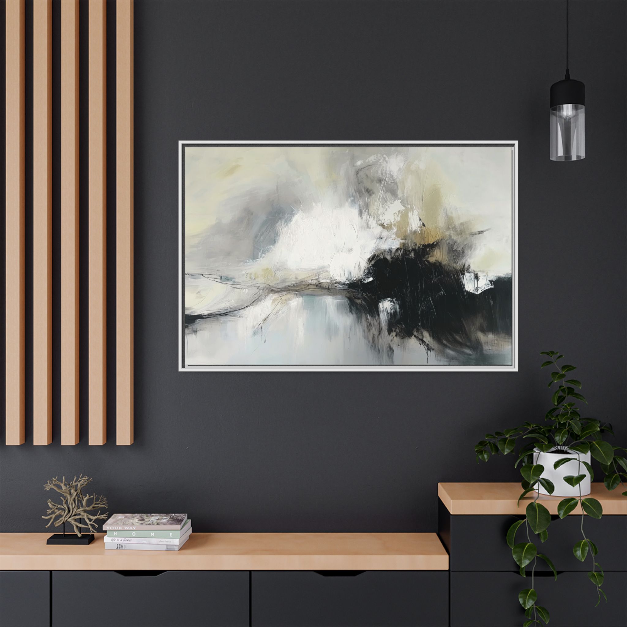 Black Cat White Kitten Four - Custom Frame - Image 48