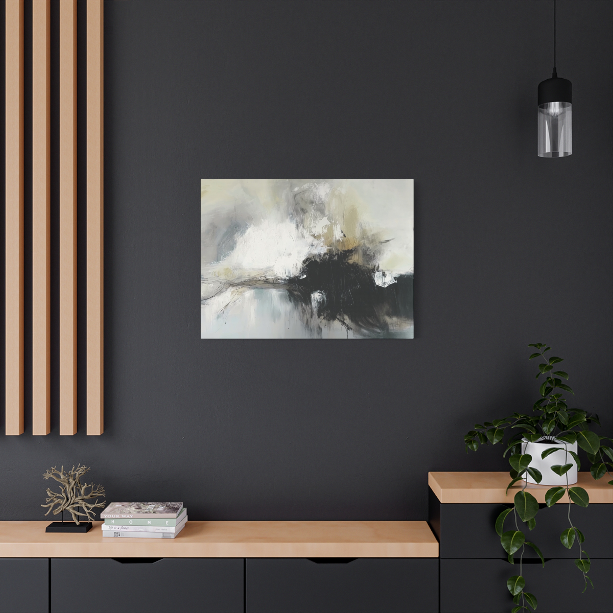 Black Cat White Kitten Four - Stretched Canvas - Image 20