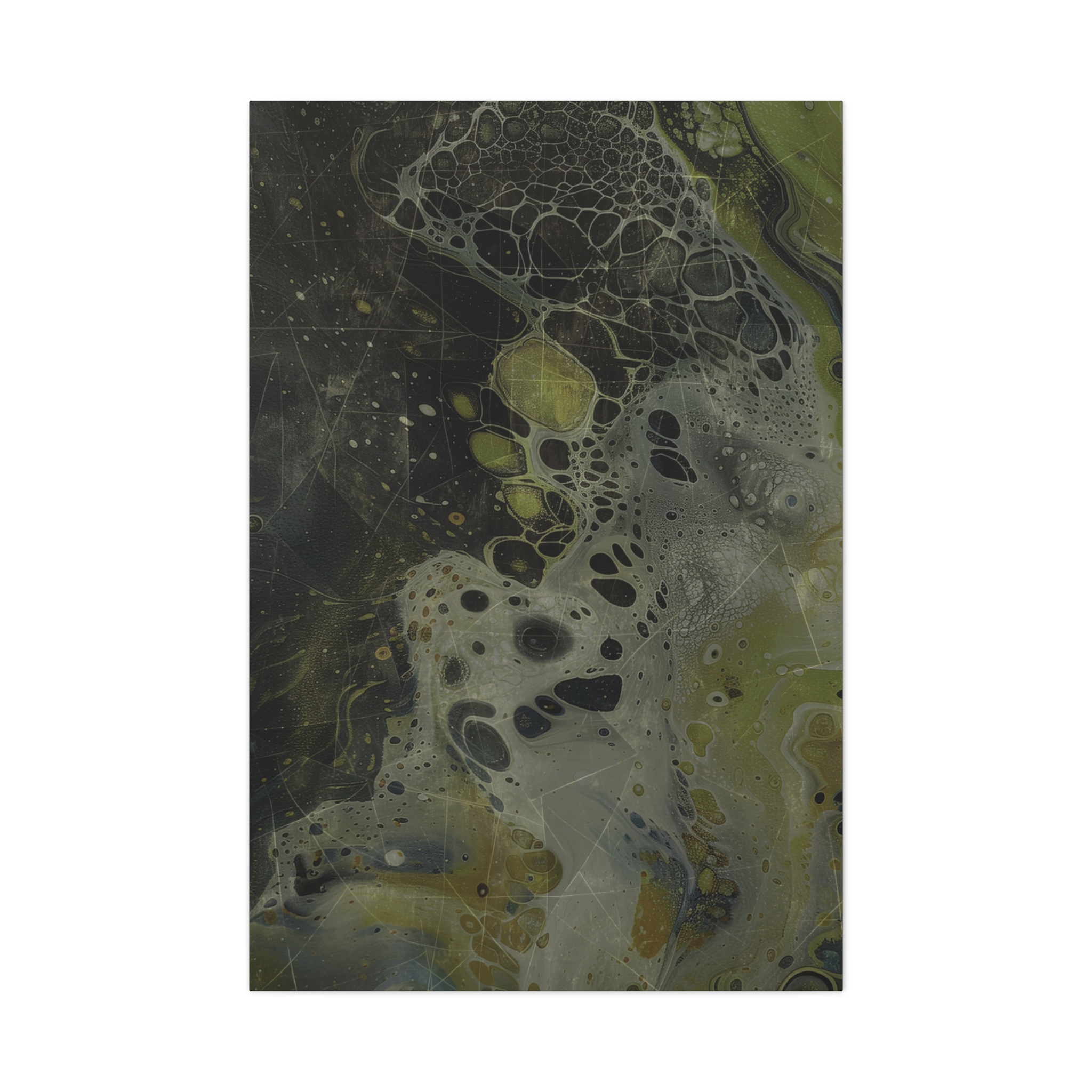Astrals Cosmic #1 with texture underpainting - Green - Stretched Canvas - Image 13