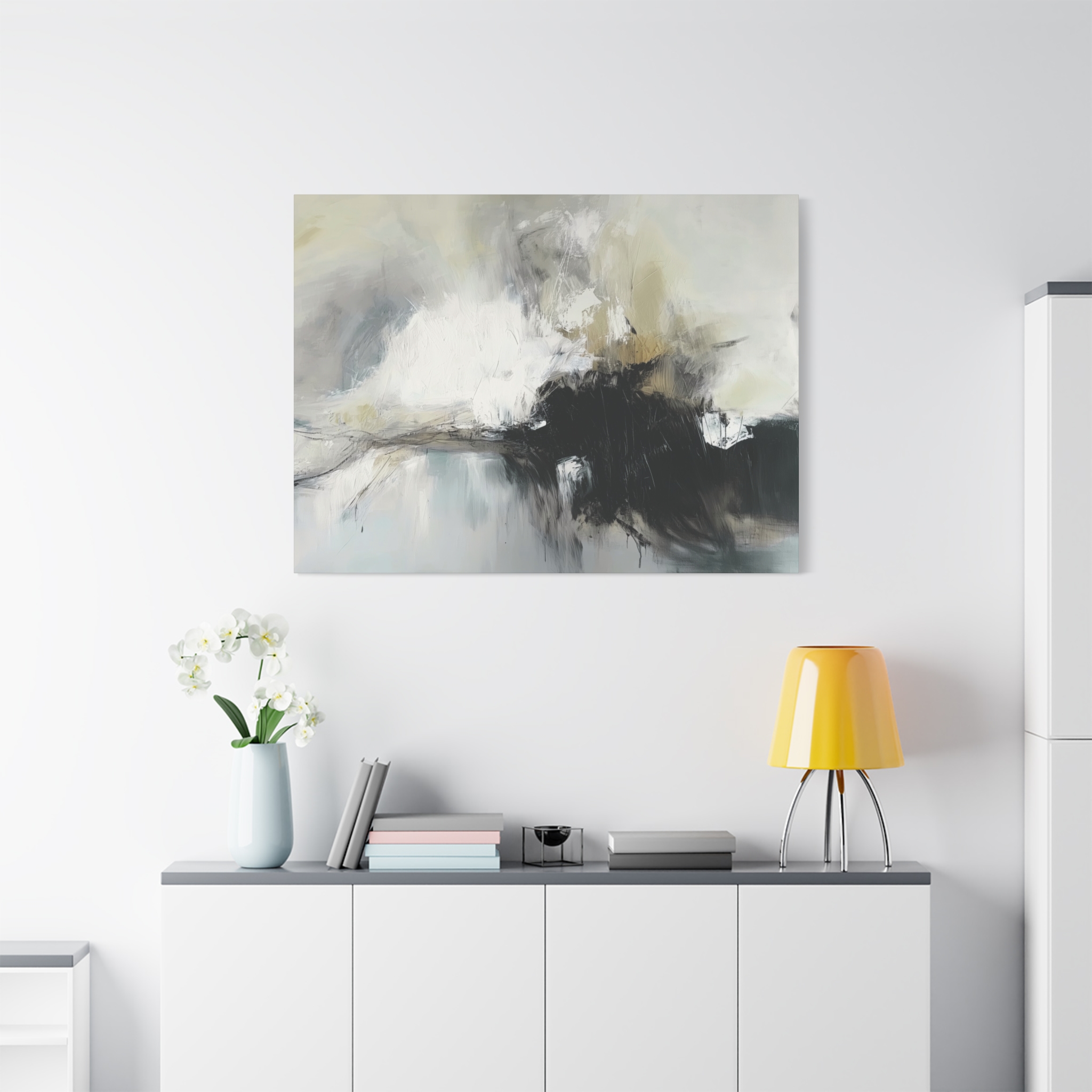 Black Cat White Kitten Four - Stretched Canvas - Image 31