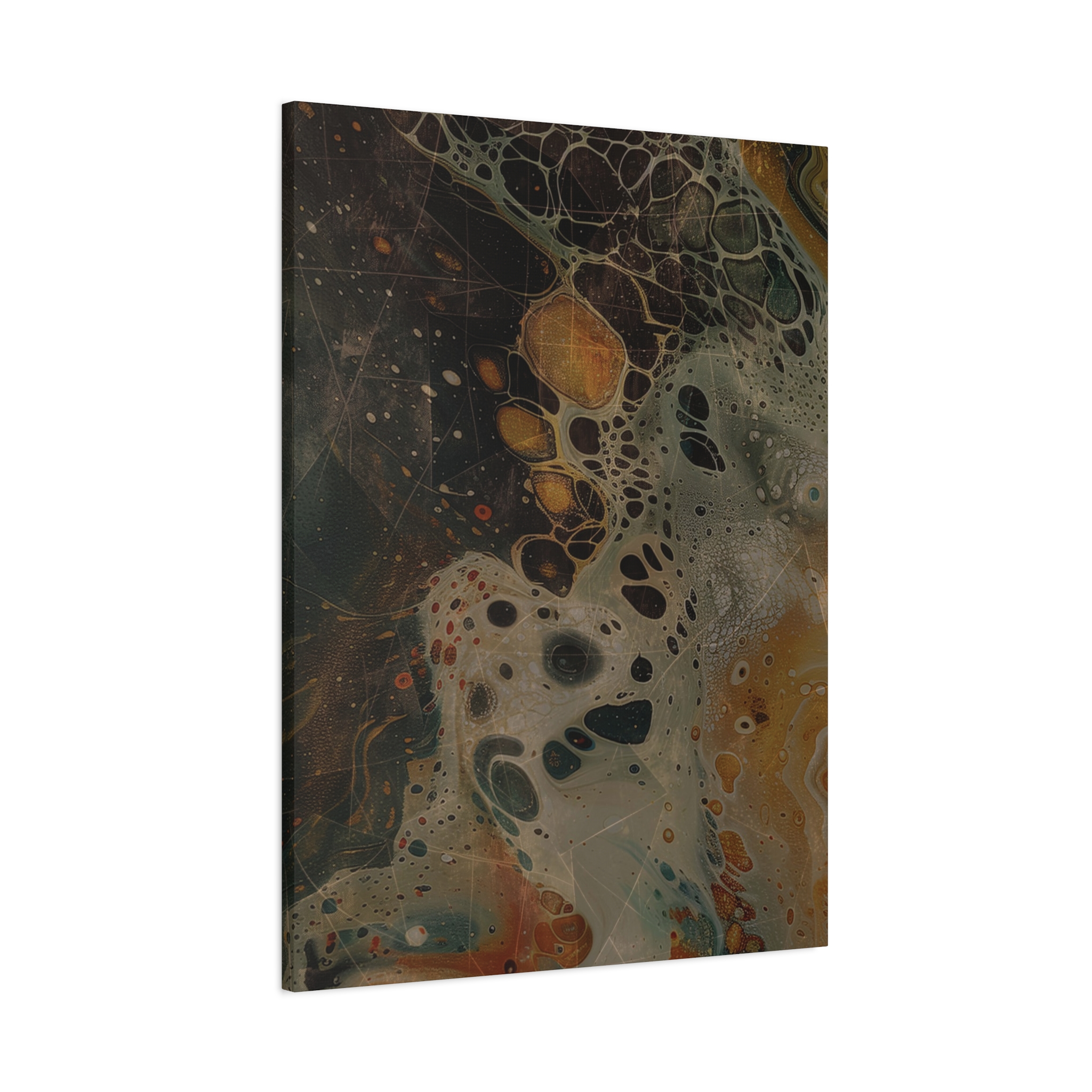Astrals Cosmic #1 with texture underpainting - Orange - Stretched Canvas - Image 10