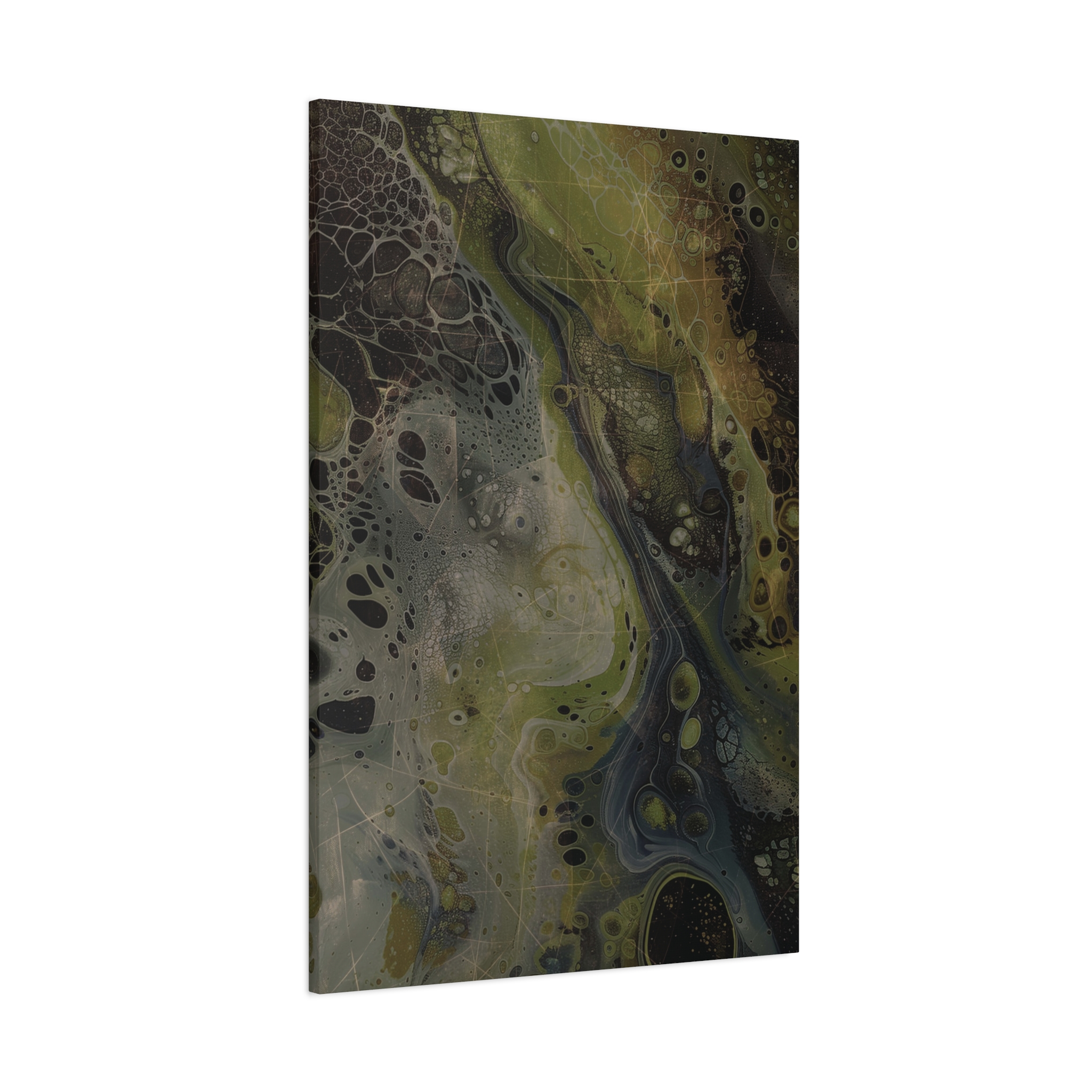 Astrals Cosmic #2 with texture underpainting - Green - Stretched Canvas - Image 14