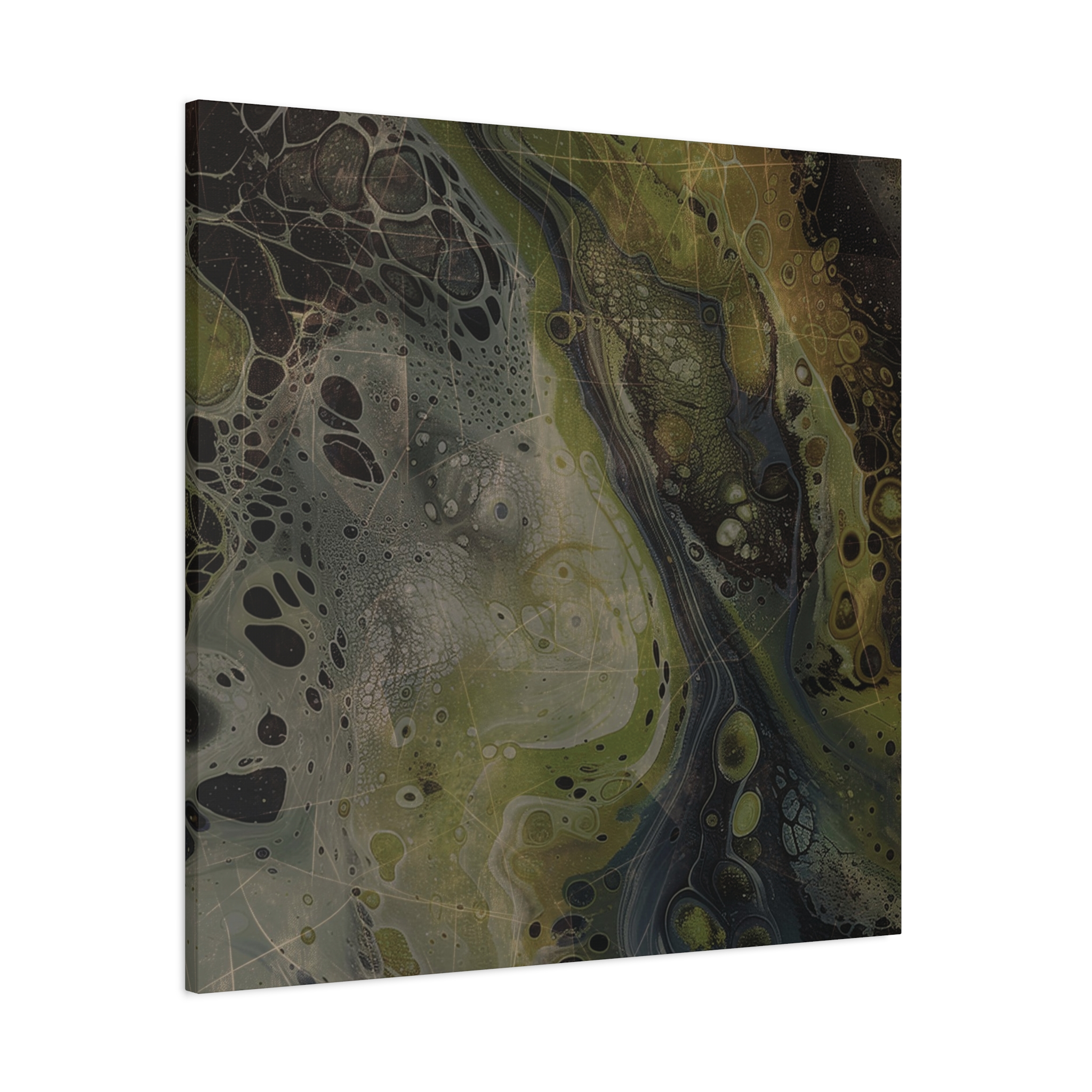 Astrals Cosmic #2 with texture underpainting - Green - Stretched Canvas - Image 32