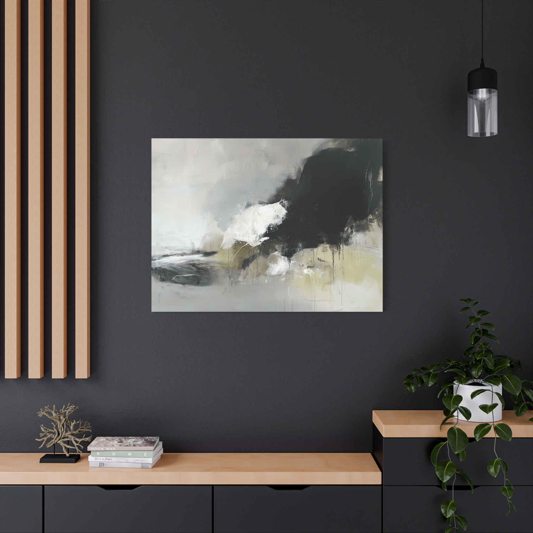 Black Cat White Kitten Two - Stretched Canvas - Image 24