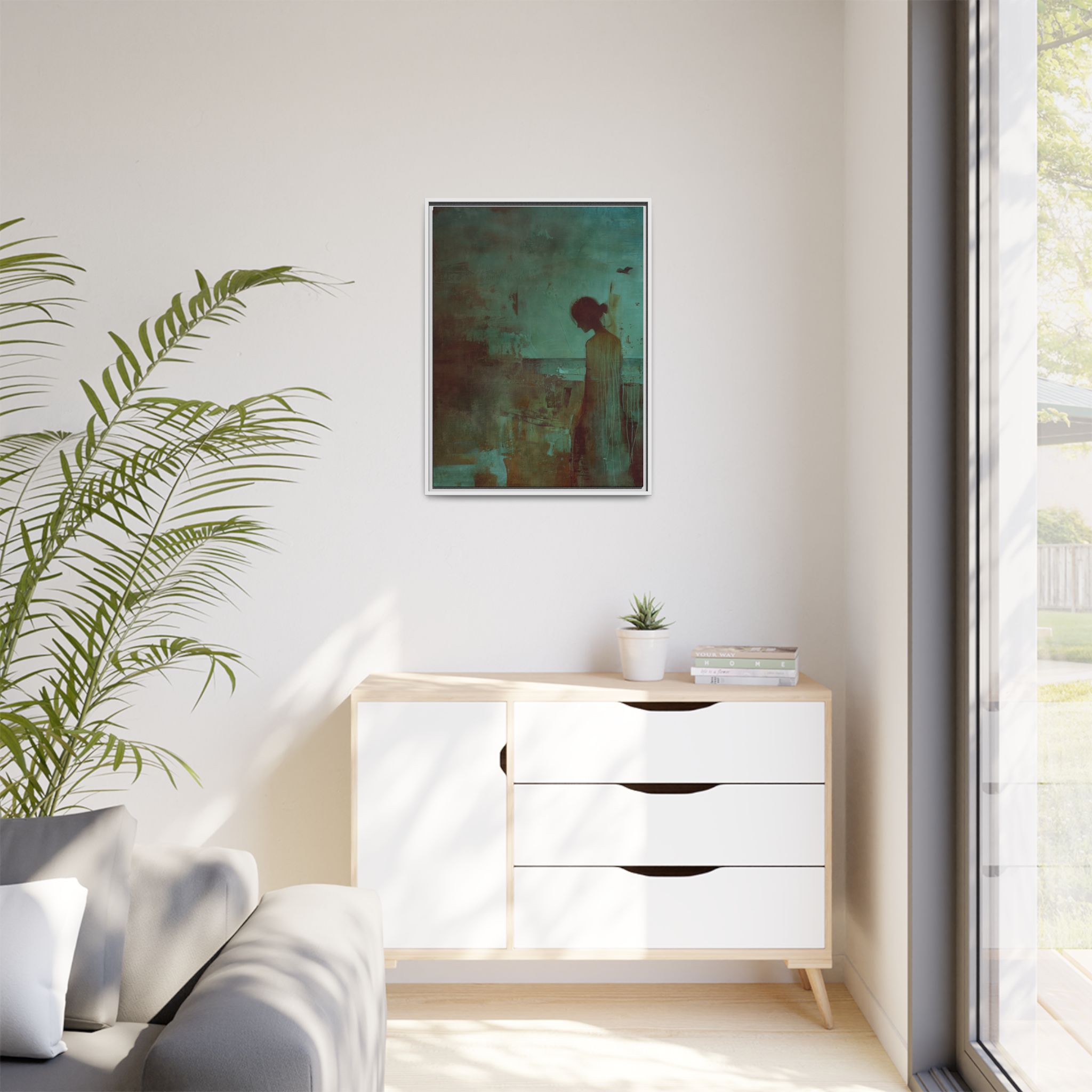 Beachside Walk - blues - Custom Frame - Image 23