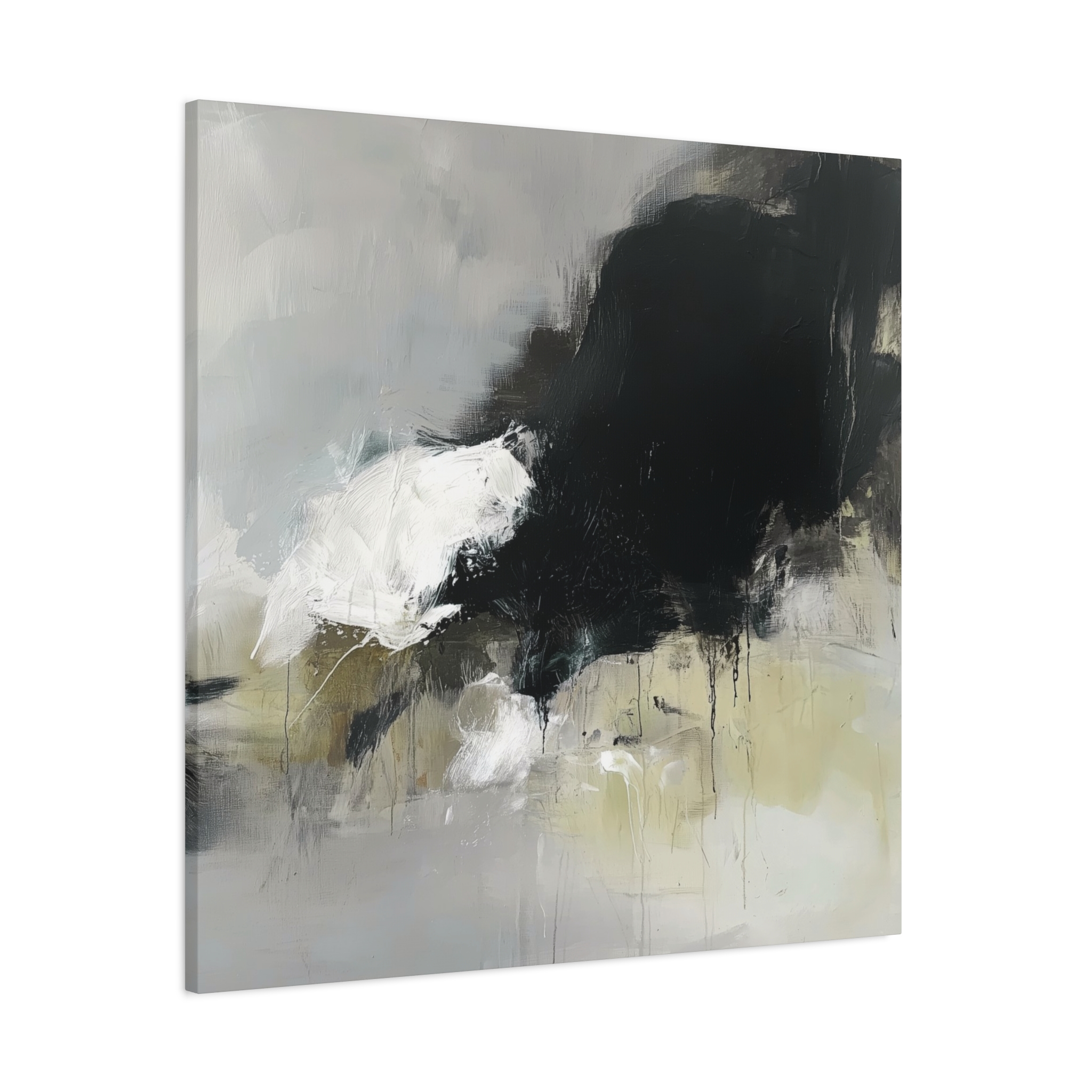 Black Cat White Kitten Two - Stretched Canvas - Image 14