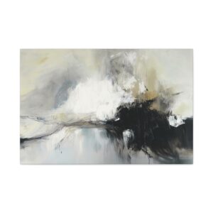 Black Cat White Kitten Four - Stretched Canvas