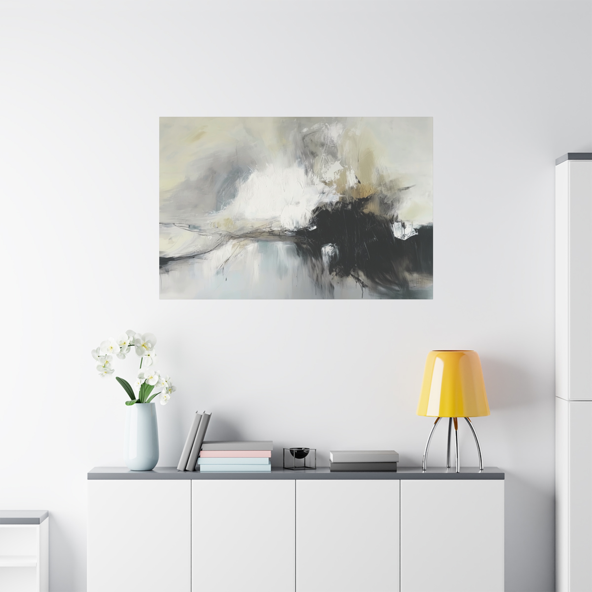 Black Cat White Kitten Four - Stretched Canvas - Image 27