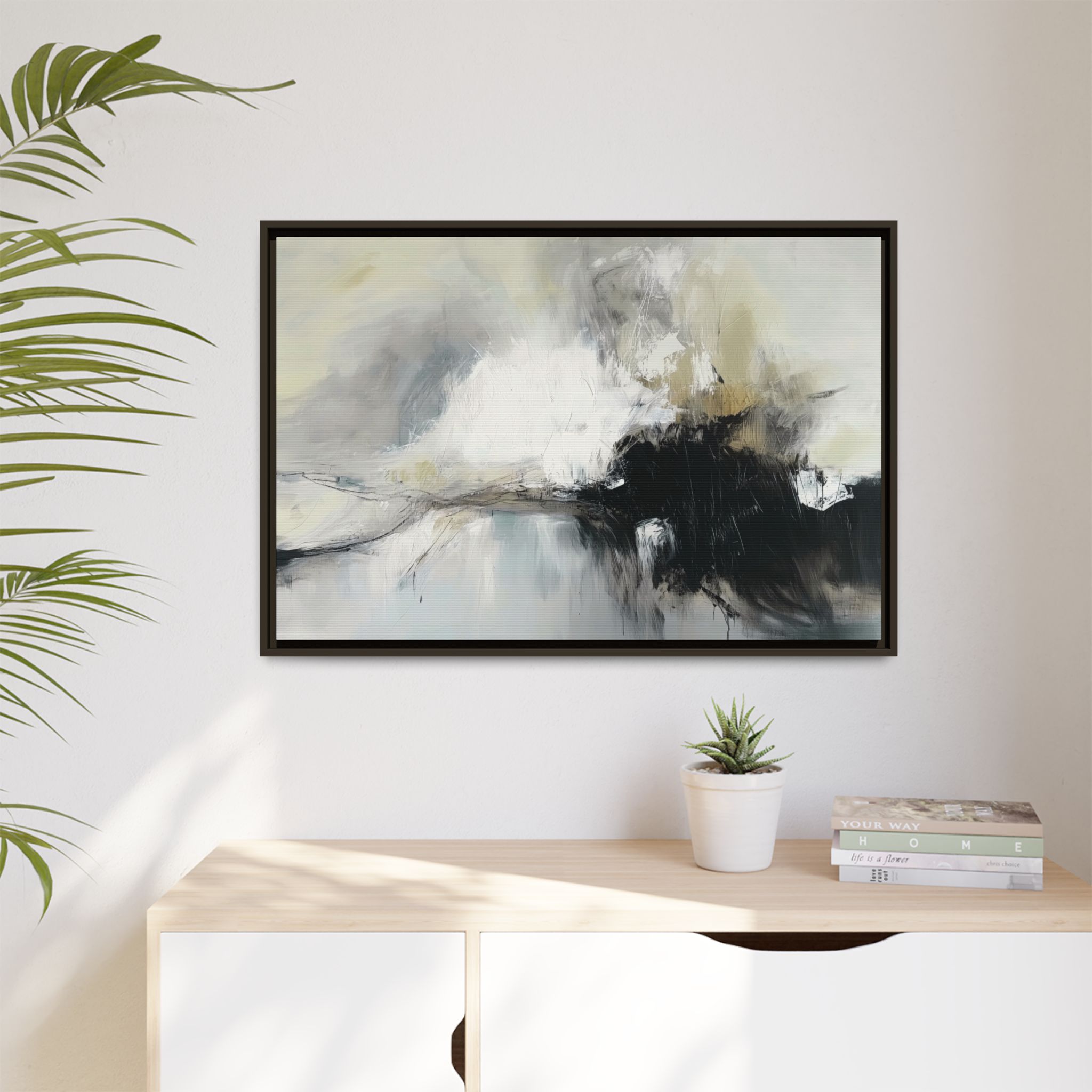 Black Cat White Kitten Four - Custom Frame - Image 31