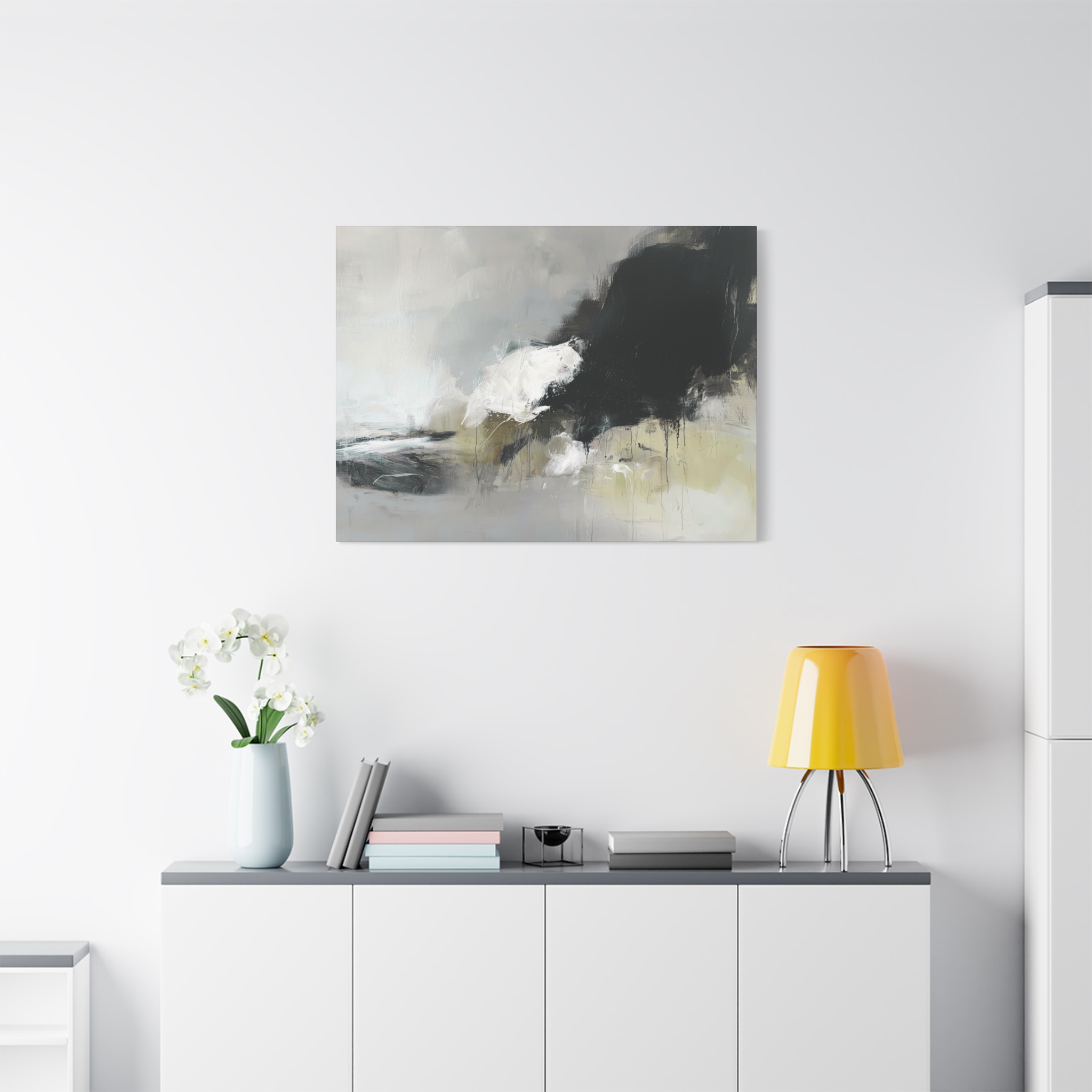 Black Cat White Kitten Two - Stretched Canvas - Image 23